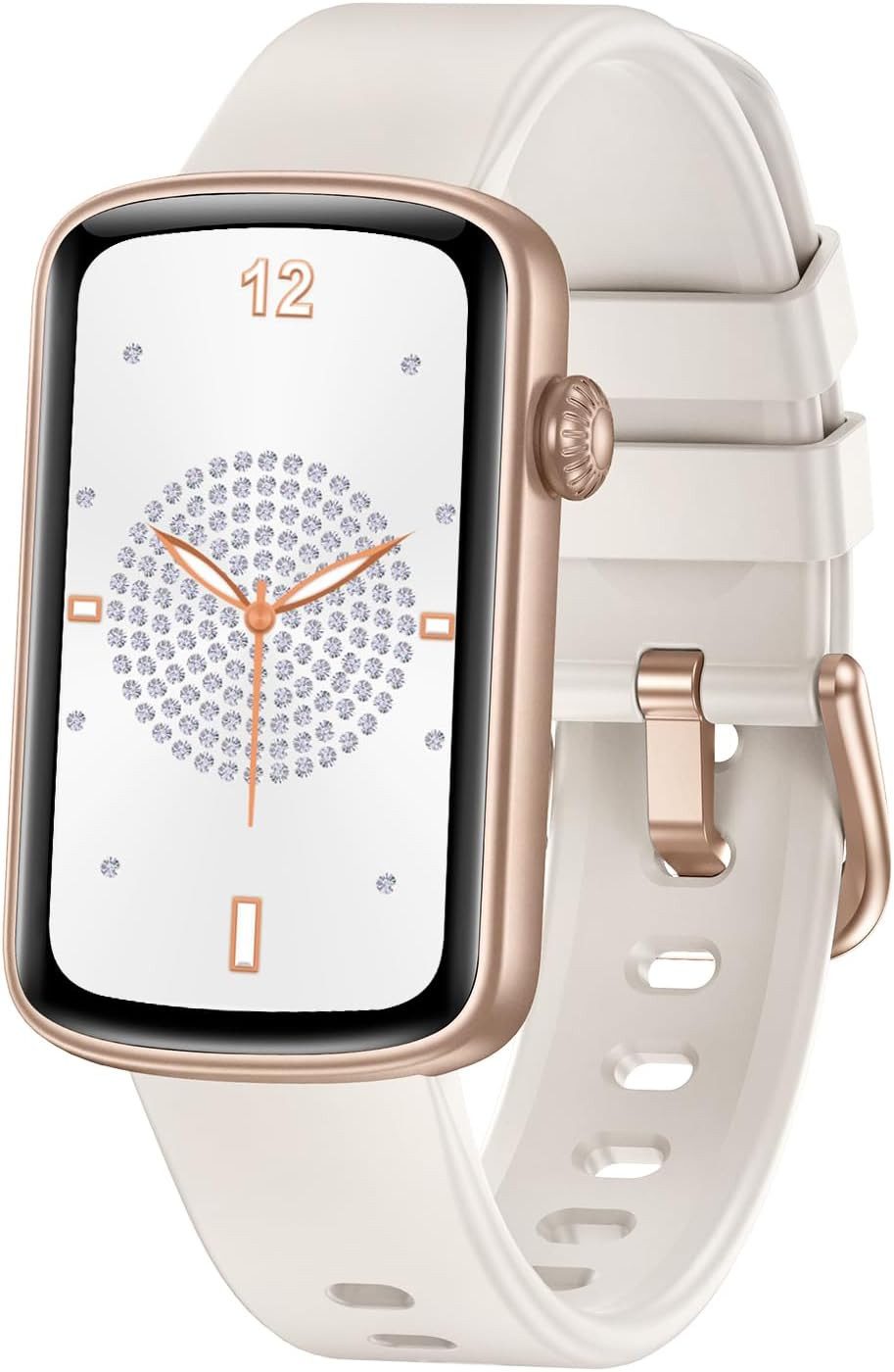 HUAKUA Smartwatch (3,7 cm, android ios), Damen Smartwatch mit 1.47" Display, Gesundheitstracking