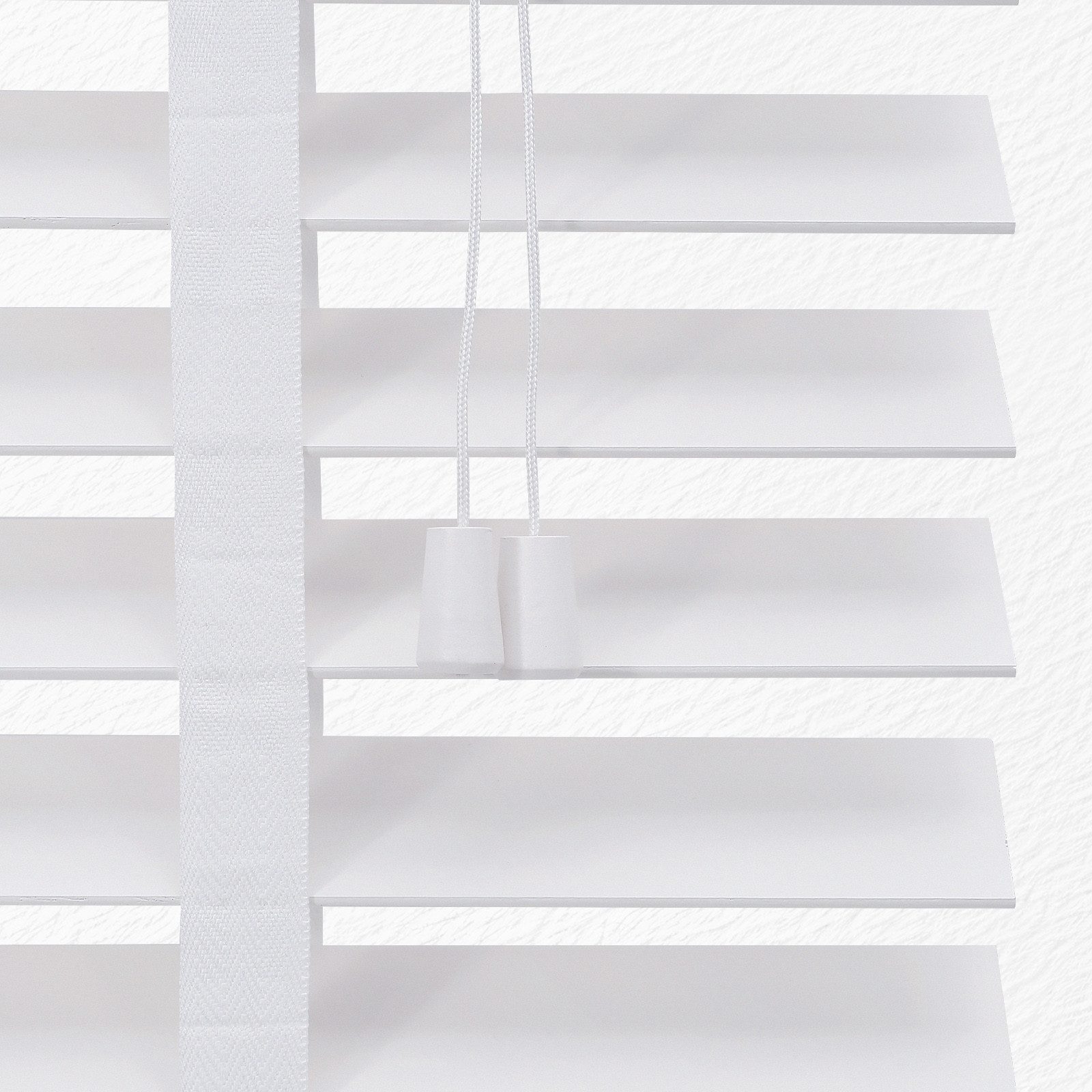 Sekey Jalousie Holzjalousie 50 mm Lamellen Fensterjalousie Blickschutz Jalousie, Klemmträger mit Feststellschraube