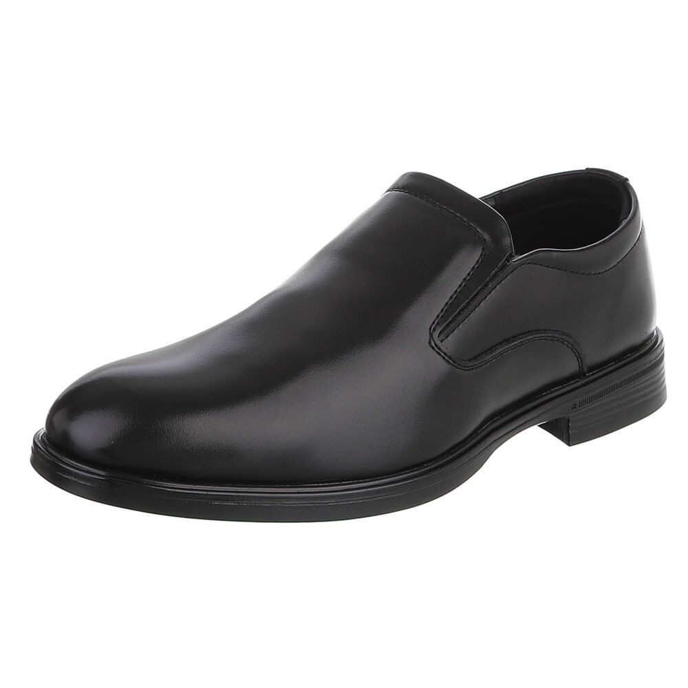 Coolwalk Herrenschuh Slip-on elegant für Büro & Freizeit Slipper (91977277) Blockabsatz Business-Schuhe in Schwarz