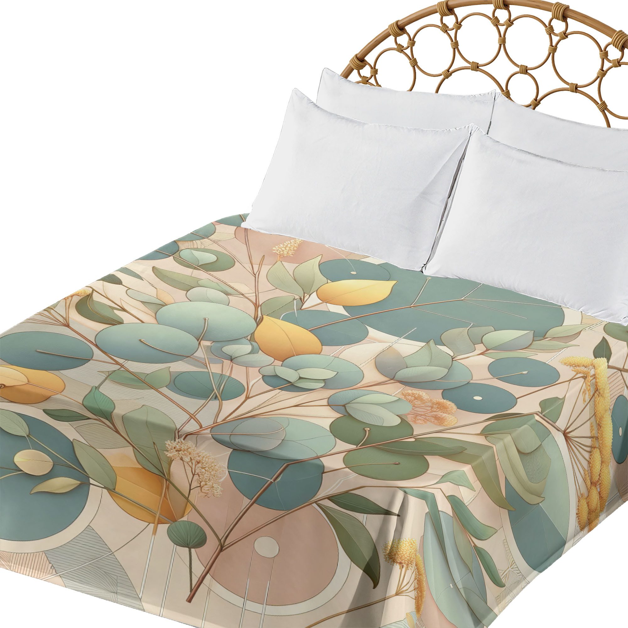 Pfirsich,Grün,Hellorange