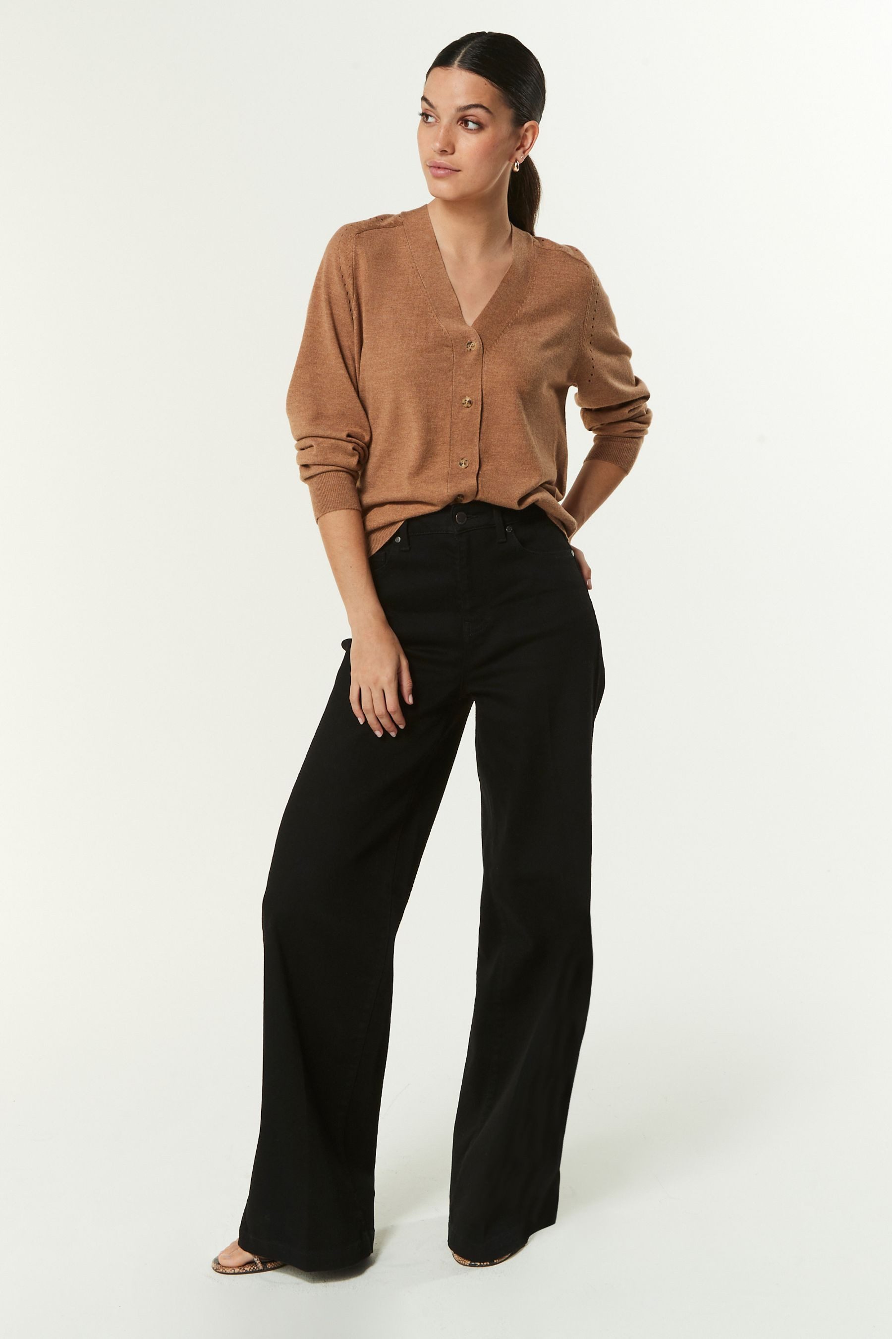 Next Weite Jeans Jeans mit weitem Bein - Petite (1-tlg)