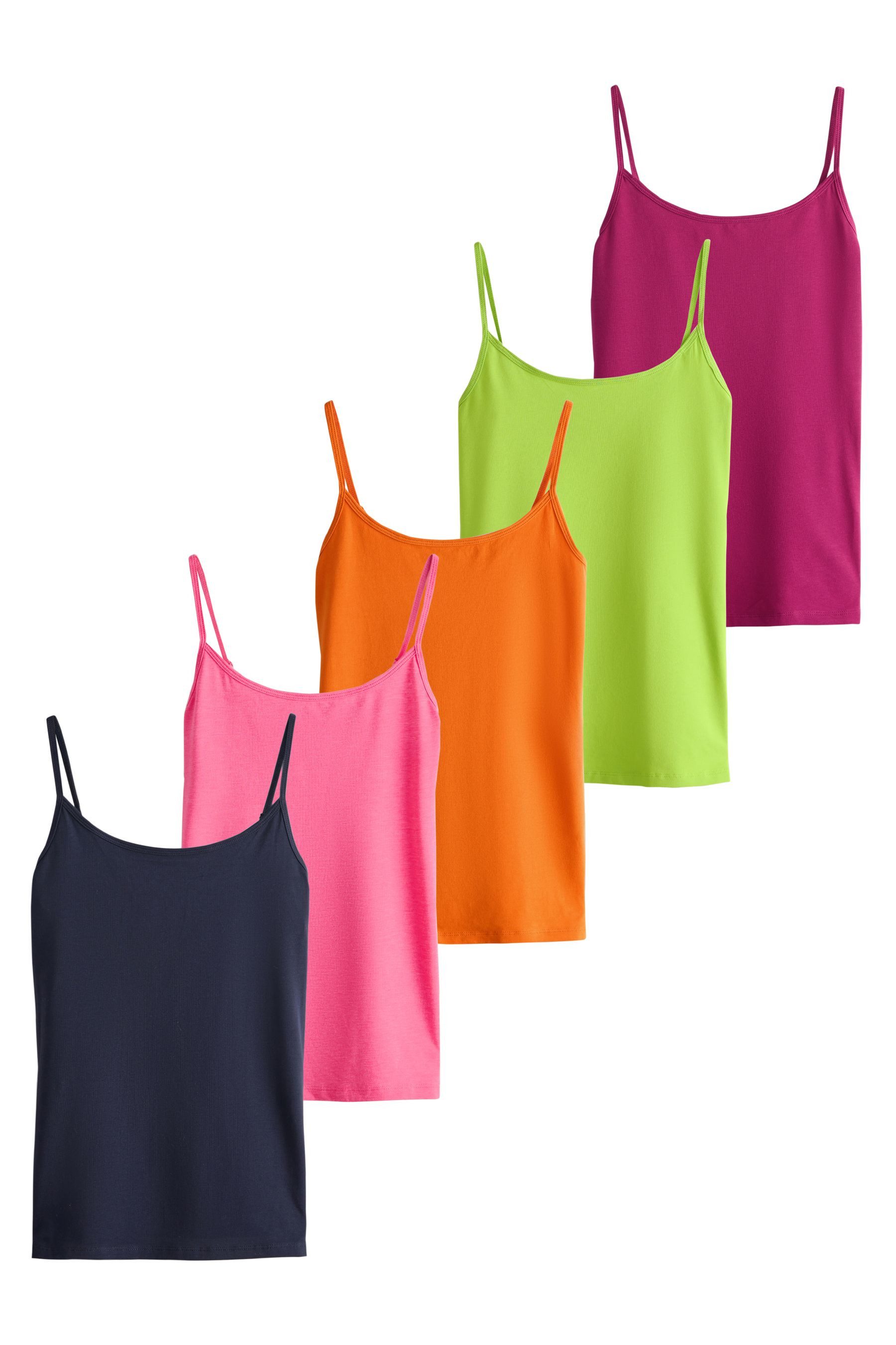 Next Trägertop 5er-Pack Tops mit schmalen Trägern (5-tlg)
