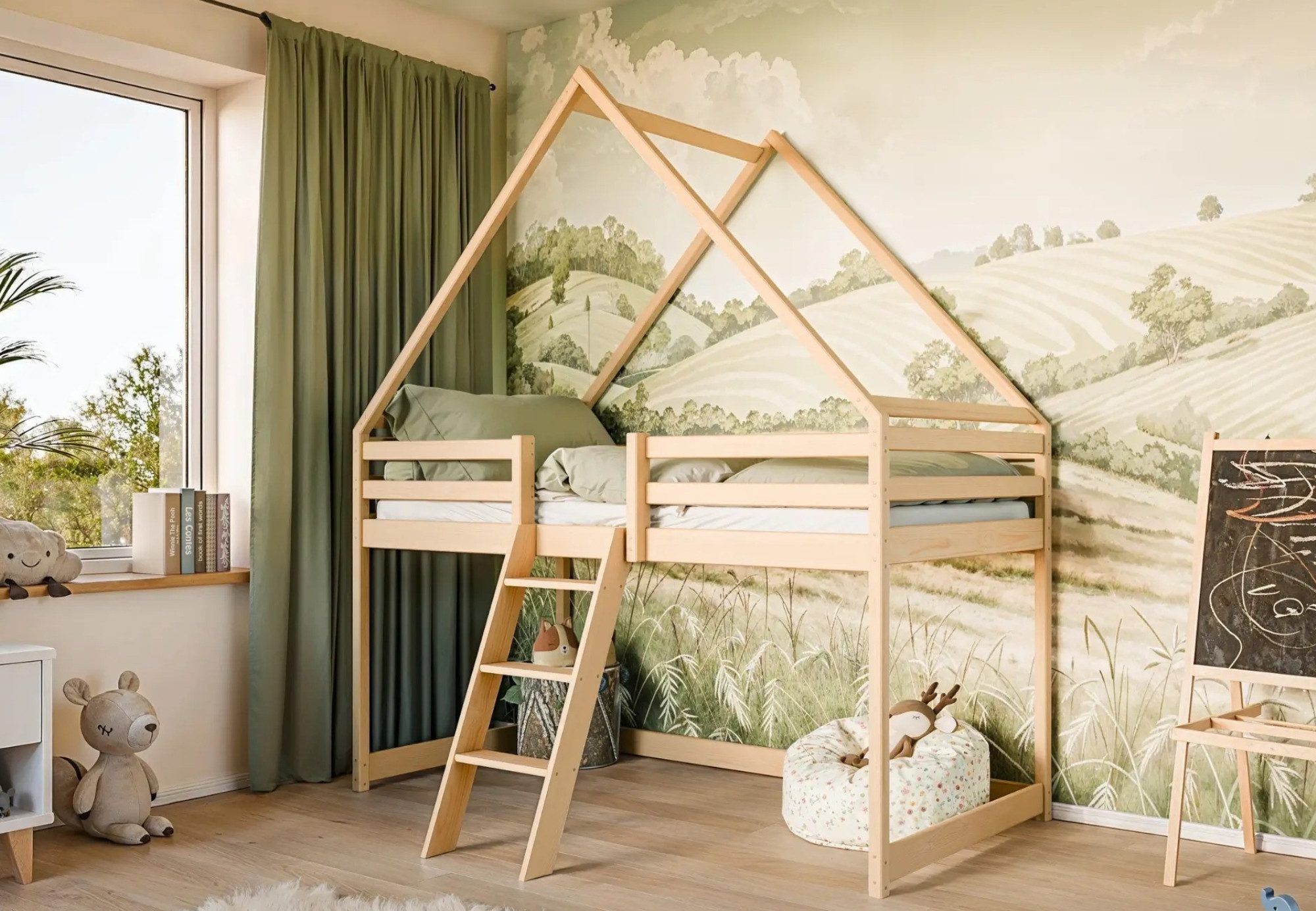 Kids Collective Hochbett Kinderbett Hausbett Kinderhochbett günstig online kaufen