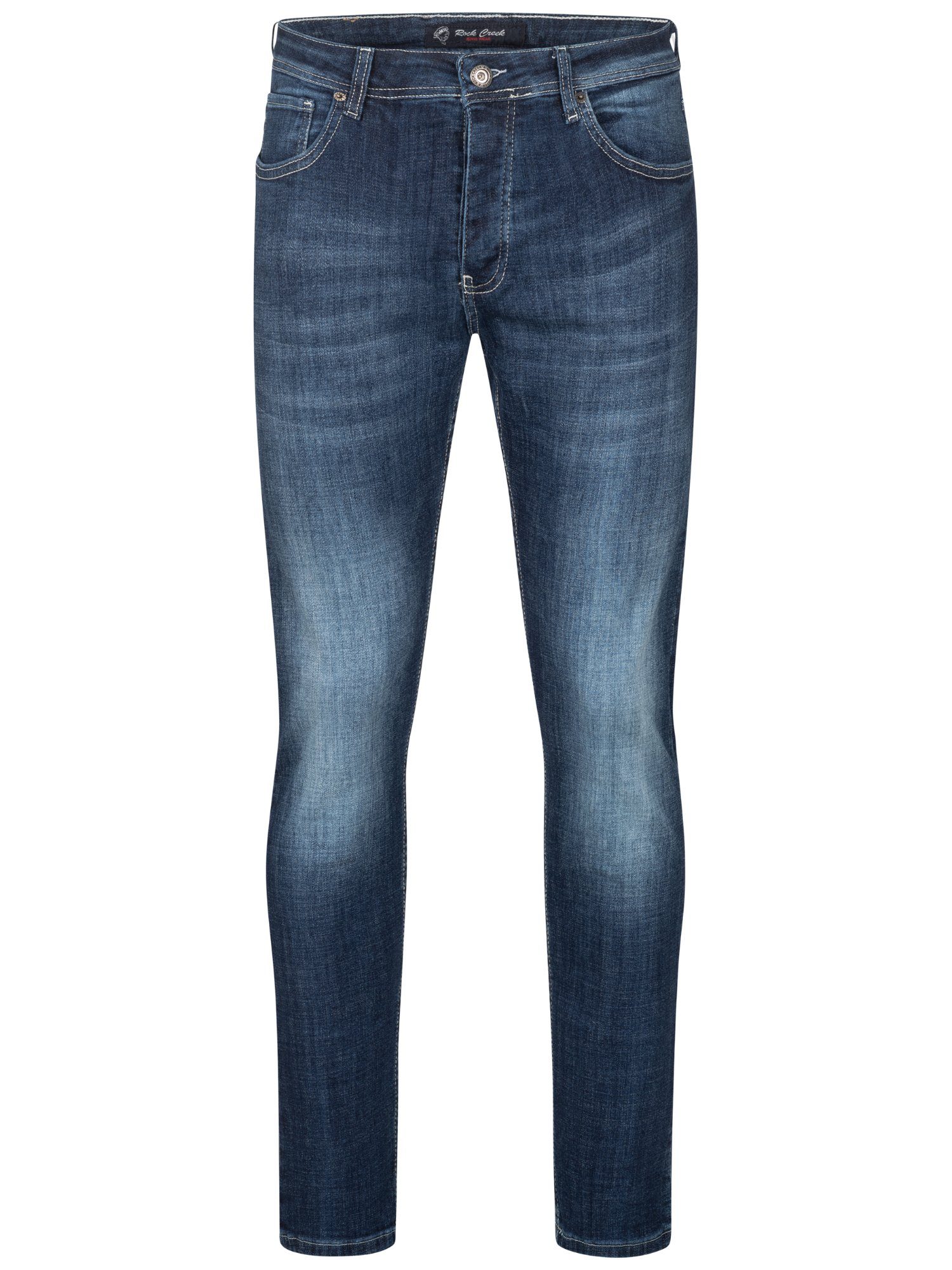 Rock Creek Regular-fit-Jeans Herren Jeans Stonewashed Blau RC-2411