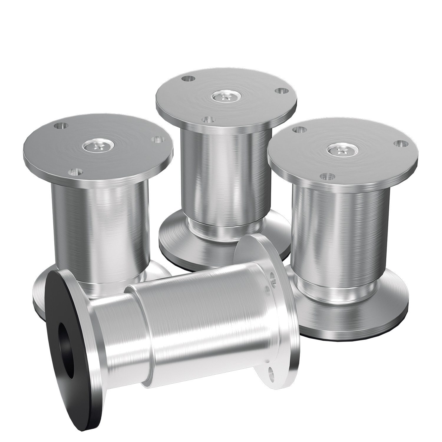 Möbelfuß 4X Möbelfüße Tischbeine Schrankfuß Sockelfüße Gleitfuß Verstellbar