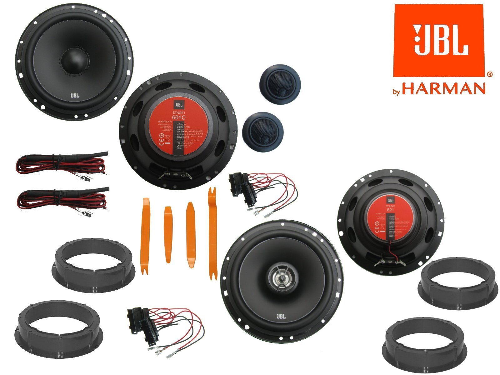 DSX JBL für VW Scirocco Bj 08-17 Tür vorn hinten 375W Auto-Lautsprecher (75 W)