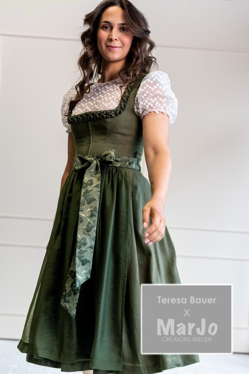MarJo Dirndl Midi Dirndl 2tlg. - OLIVE AURA by Teresa Bauer - olive – Bild 4 von 5