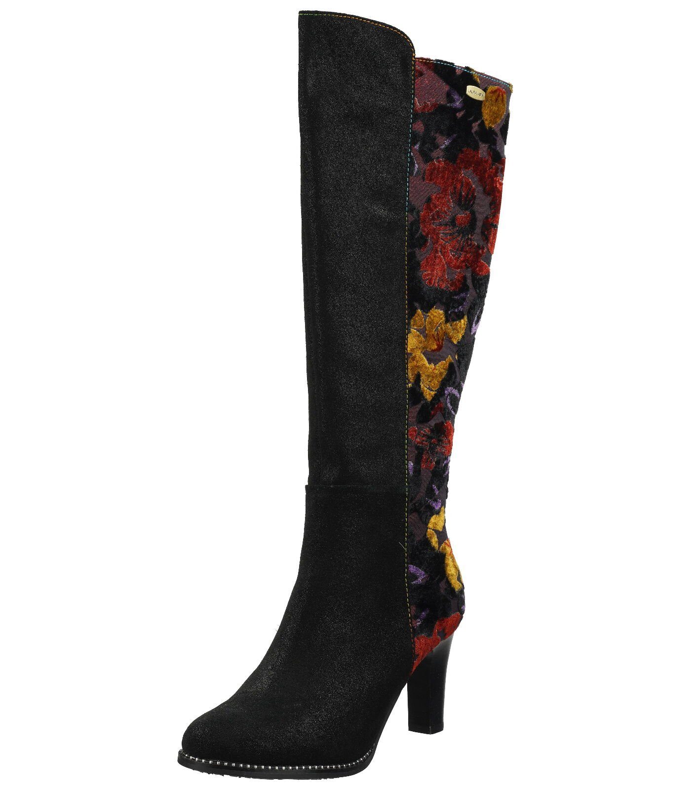 LAURA VITA Stiefel Leder/Textil High-Heel-Stiefel Carbon