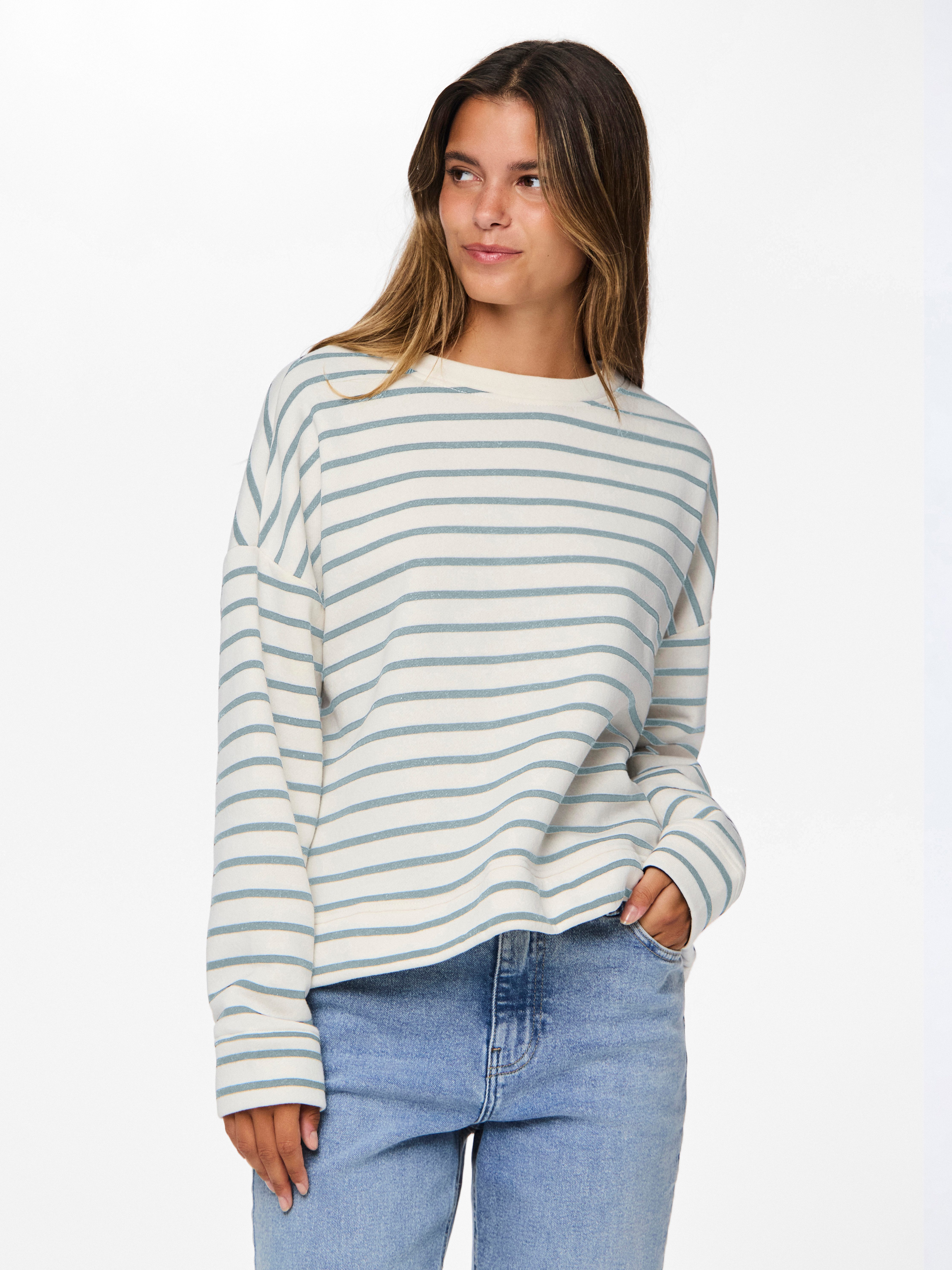pieces Sweatshirt PCCHILLI LS SWEAT STRIPES NOOS BC
