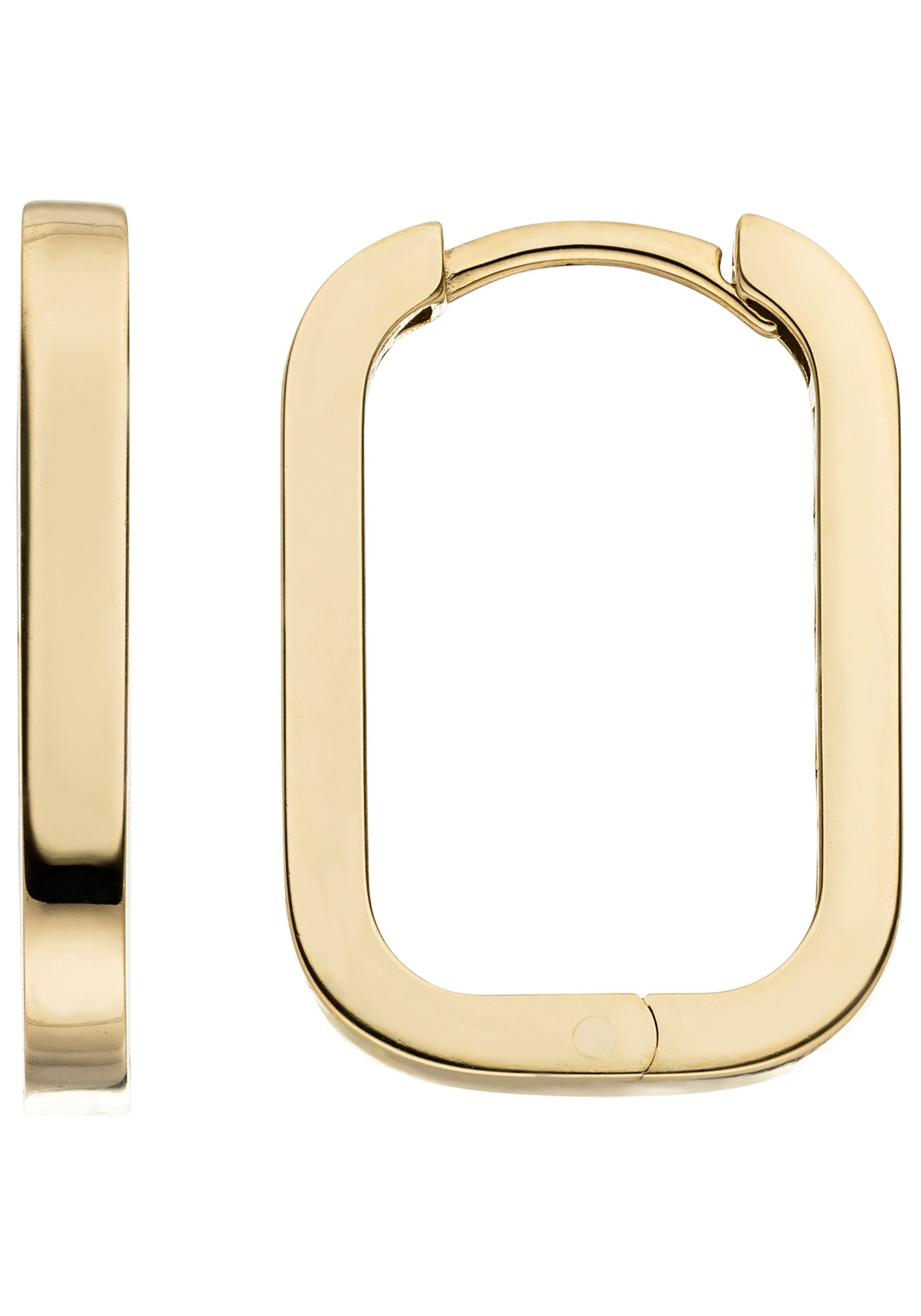 JOBO Paar Creolen Ohrringe abgerundet 18 mm, 8 Karat 333 Gold günstig online kaufen