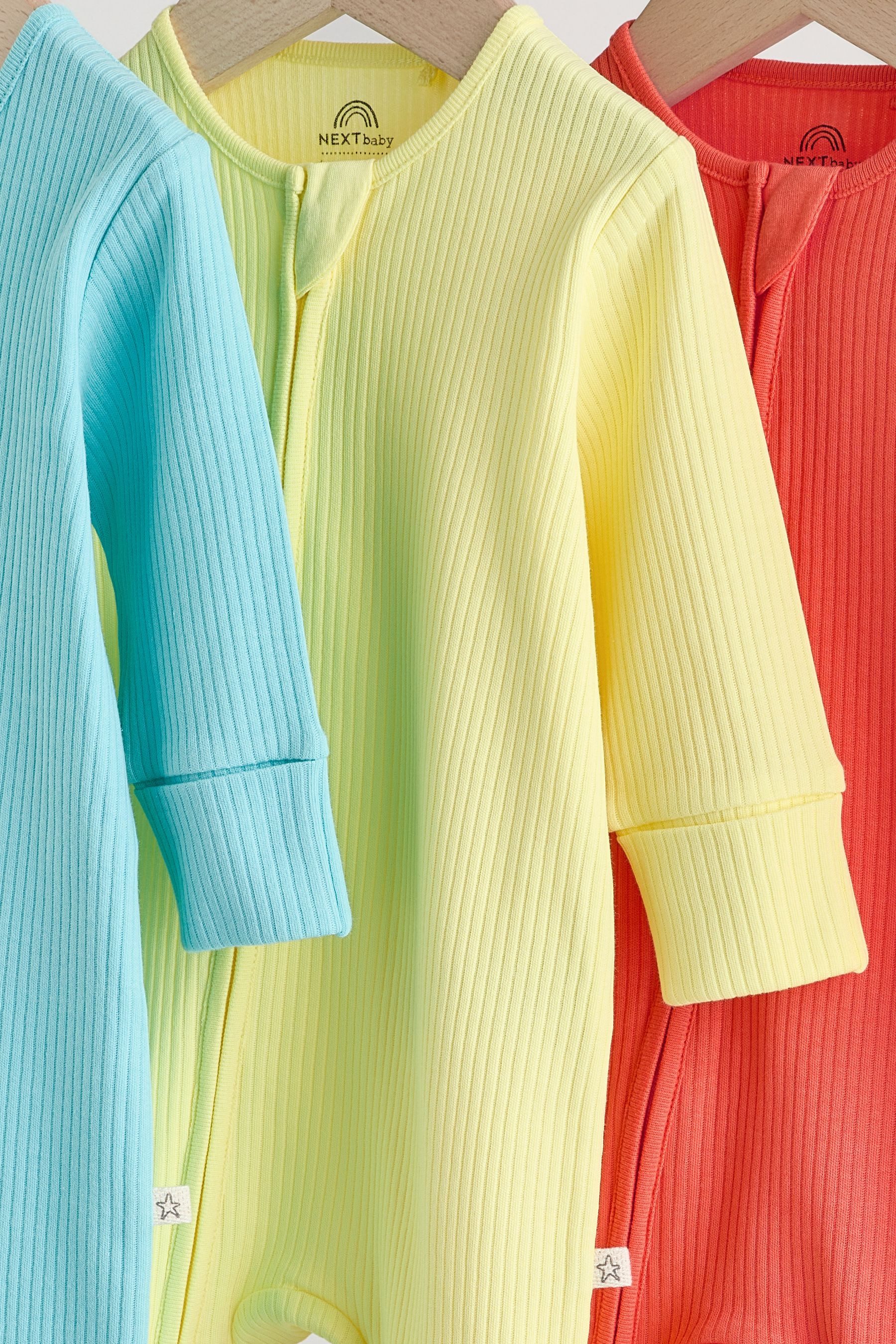 Next Schlafoverall Babyschlafanzüge mit Zweiwege-RV, 3er-Pack (3-tlg) – Bild 4 von 5