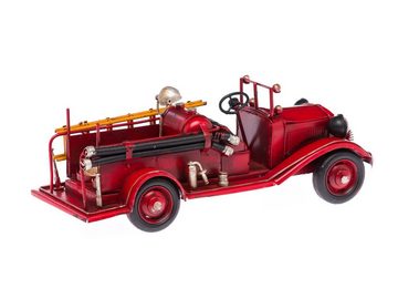 Aubaho Modellauto Nostalgie Feuerwehrauto Modellfahrzeug Feuerwehr 25,5cm Auto Blech Fir