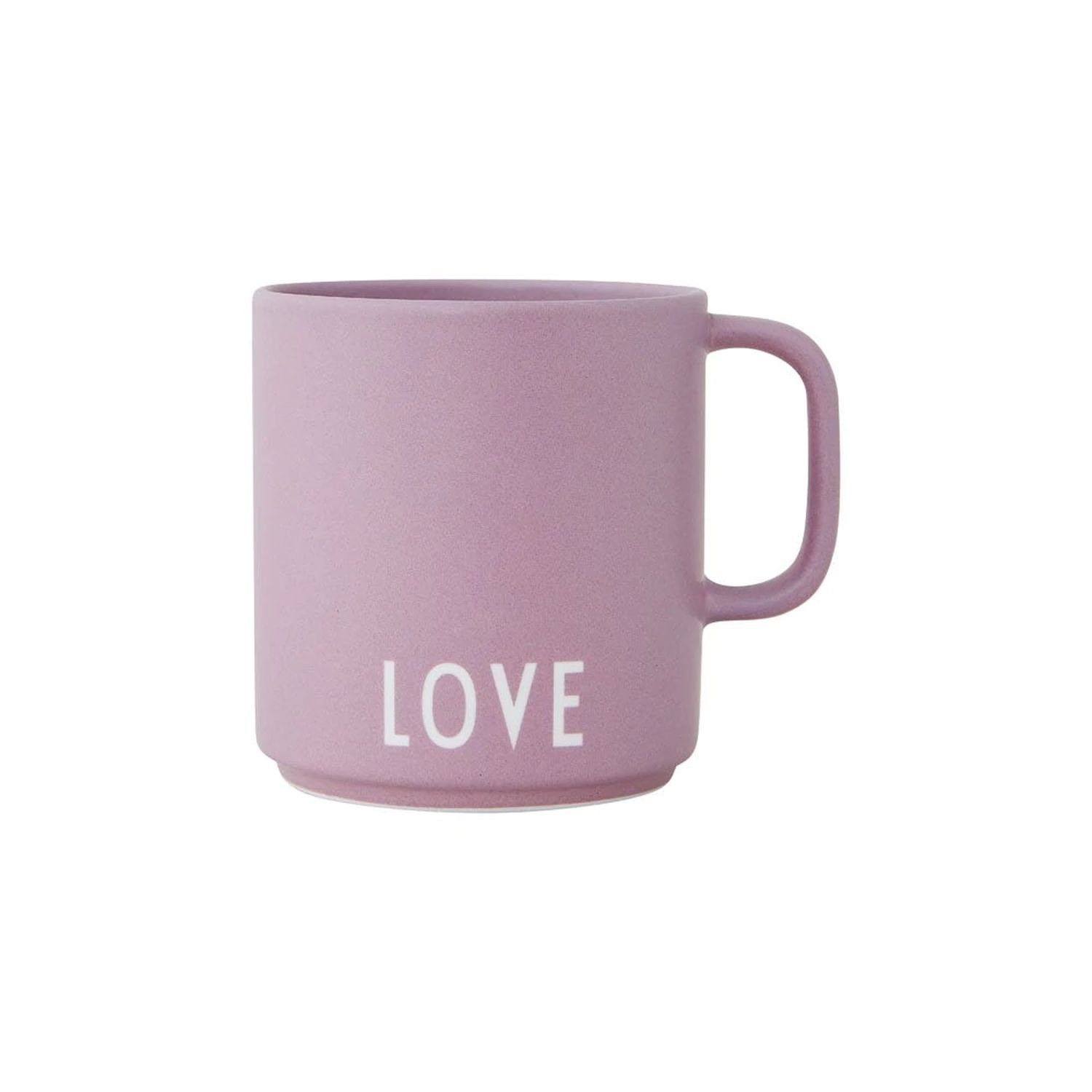 Design Letters Tasse Favourite Cup mit Henkel Love Lavendel, Porzellan
