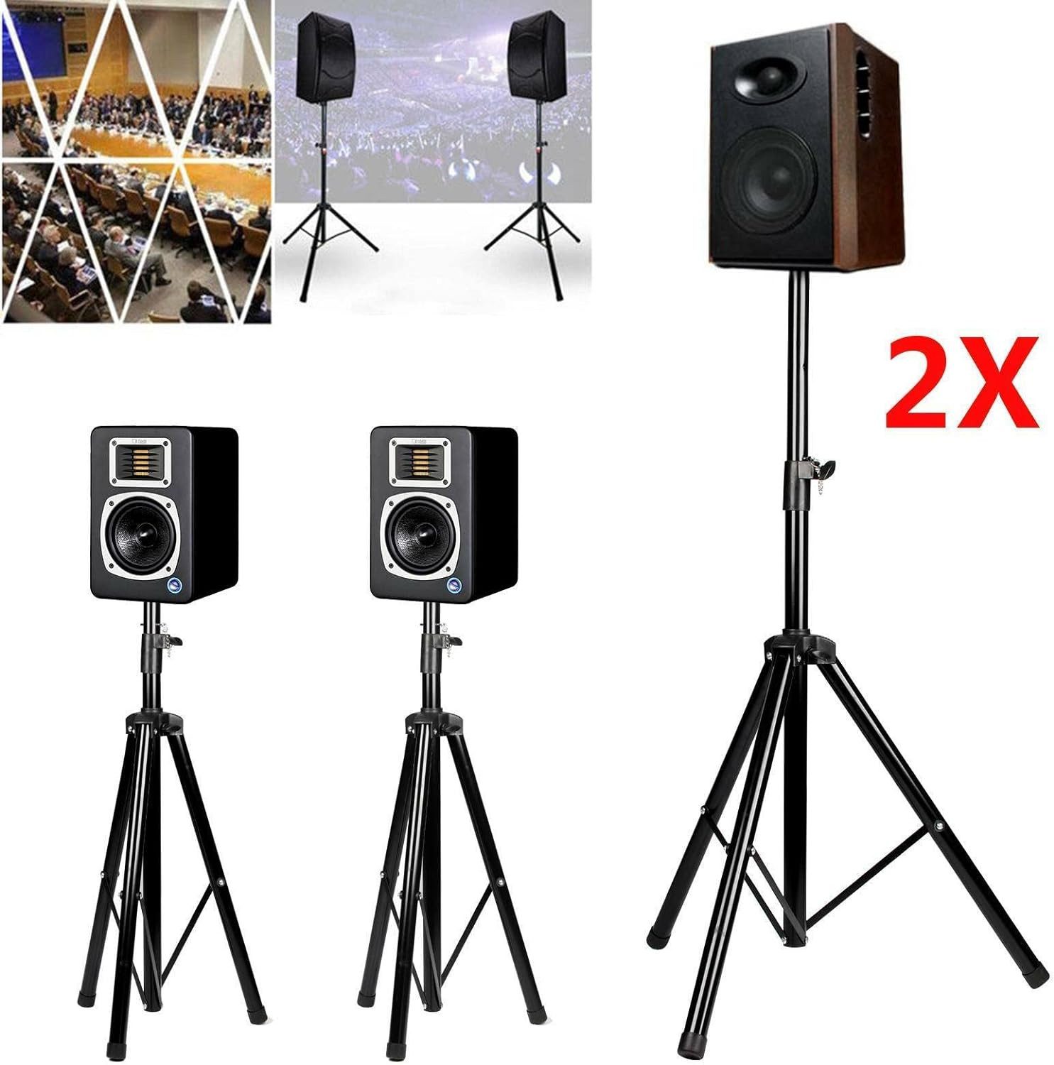 Youyijia Lautsprecherständer Boxenständer 2er Set Lautsprecherständer Höhenverstellung 90-180cm, (2-tlg) – Bild 5 von 5