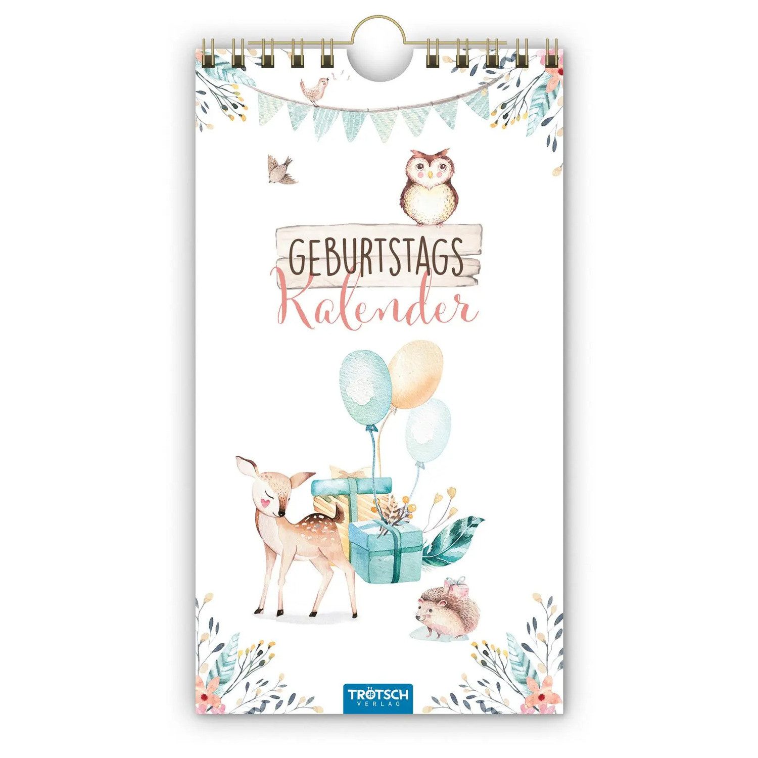 Trötsch Verlag Wandkalender Trötsch Geburtstagskalender Waldfreunde