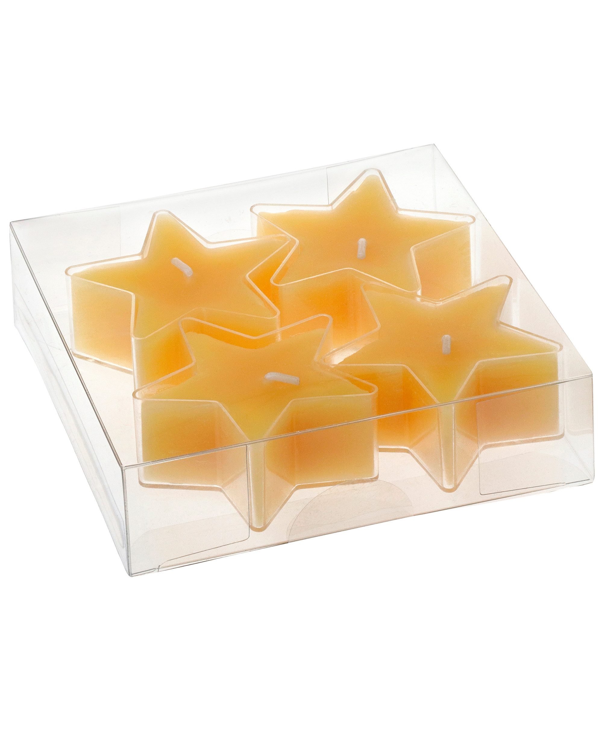 Steinhart Kerzen Bienenwachskerze 100% Bienenwachs Teelichte "Stern" 4er-Pa günstig online kaufen