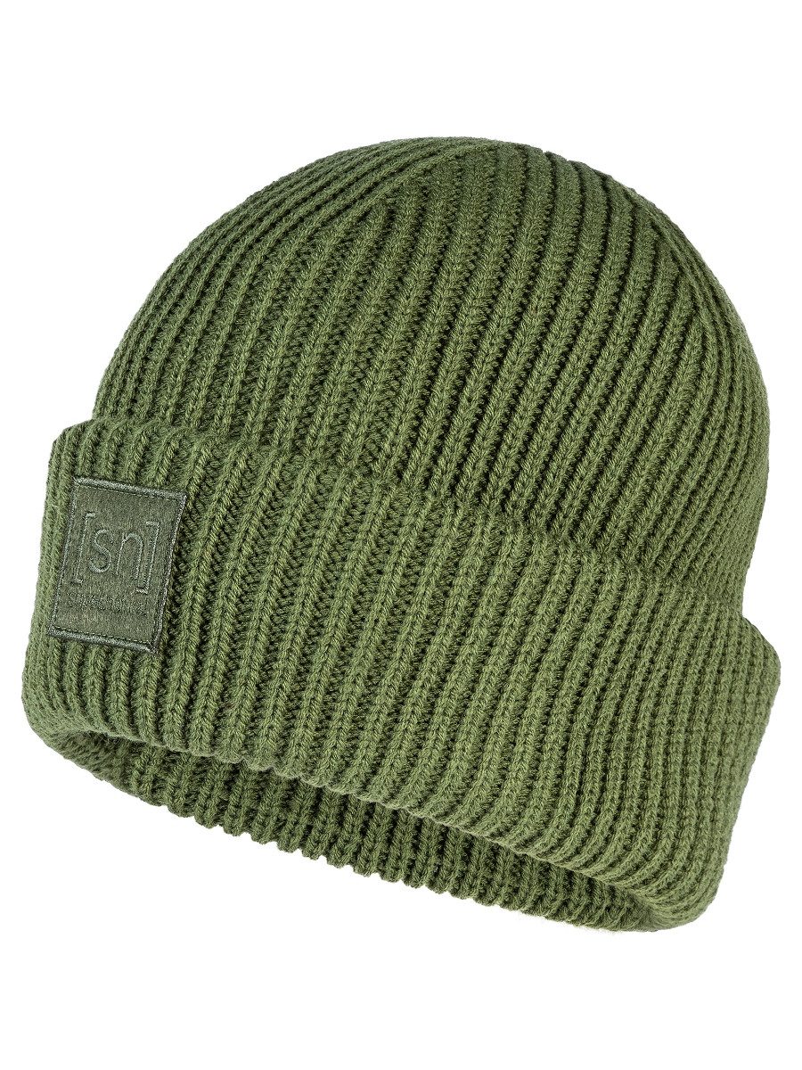 SUPER.NATURAL Beanie für Damen, aus Merino KRISSINI BEANIE wärmender Merino-Materialmix