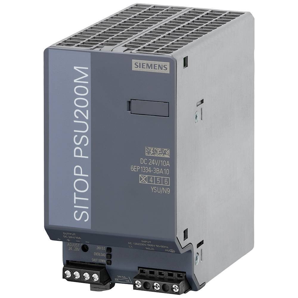 SIEMENS Stromversorgung SITOP PSU200M, 1- und 2-phasig DC 24 V/10 A Hutschienen-Netzteil