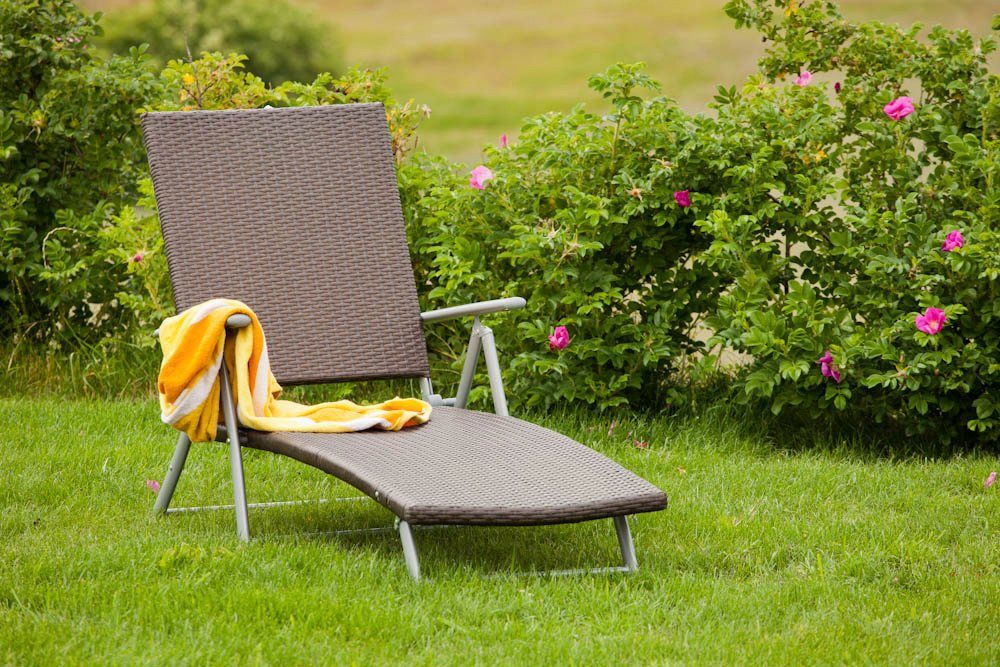 MERXX Gartenliege , Polyrattan, verstellbar, braun | OTTO