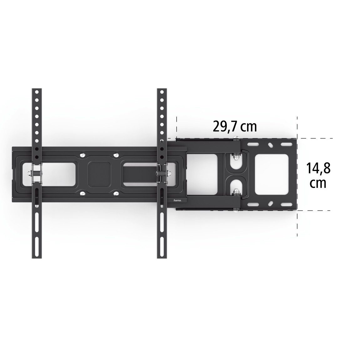 Hama TV-Wandhalterung Wand Halterung universal für Fernseher, 32 43 50 55 65 Zoll, bis 35 kg, (bis 65 Zoll, ausziehbar, schwenkbar, neigbar, einfache Montage, TV Halter bis 65)