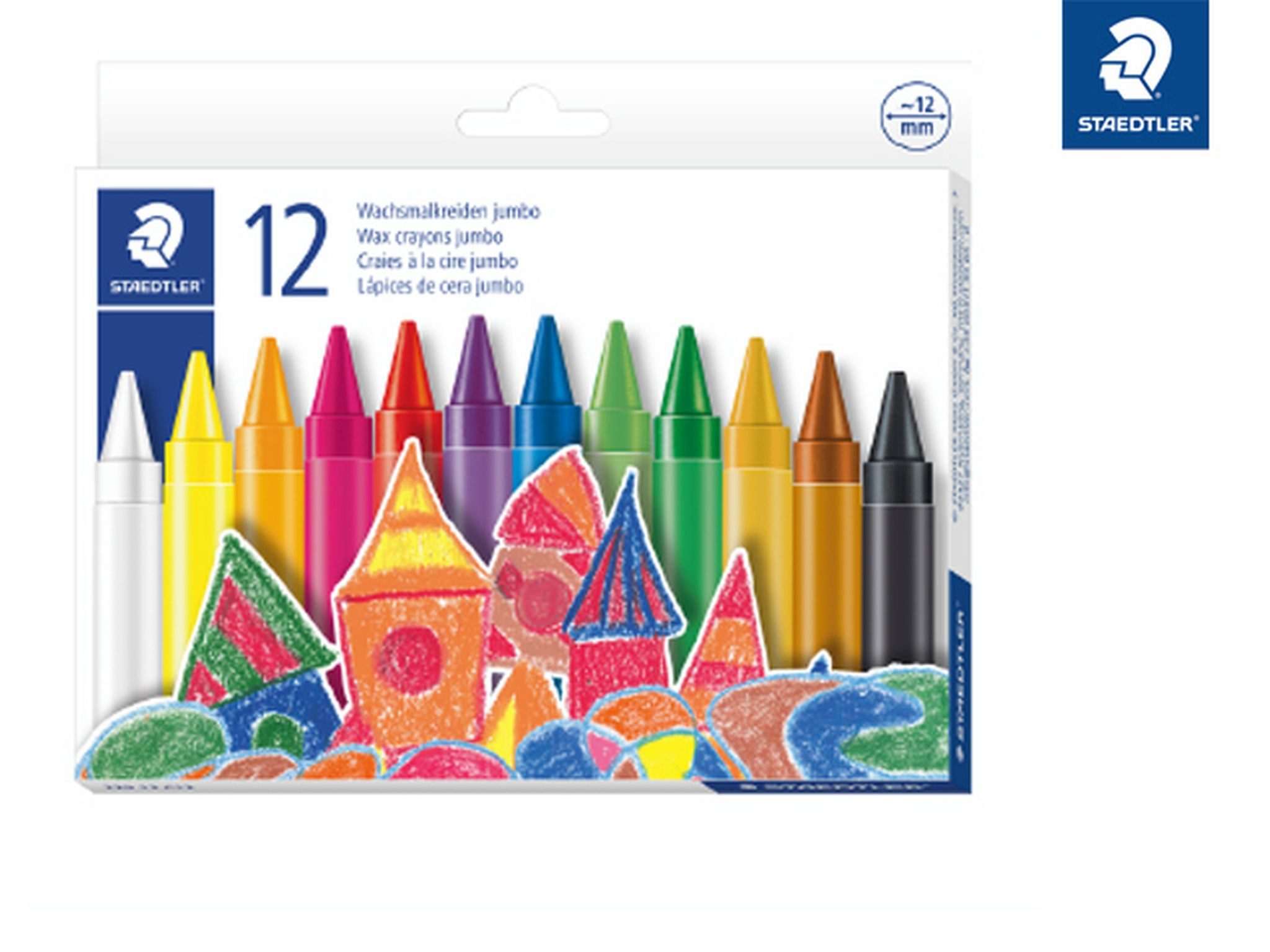 STAEDTLER Wachsmalstift Staedtler Wachsmalkreide jumbo 12x11mm