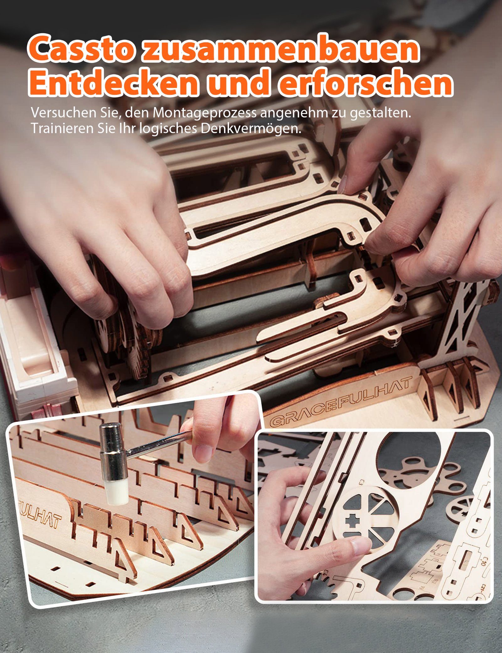 HomeGuru 3D-Puzzle Modellbausatz,3D Holzpuzzle,mechanisches Modell,Geschenk günstig online kaufen