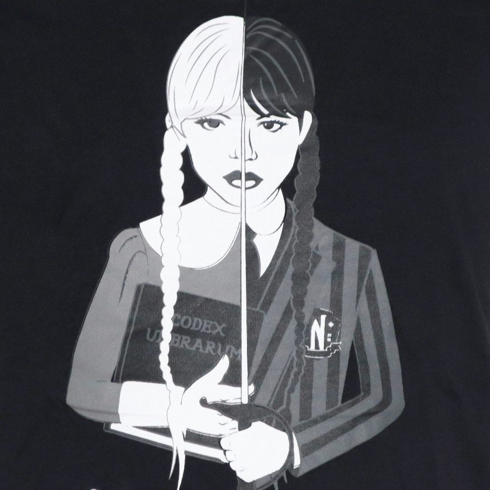 Wednesday Print-Shirt Adams Wednesday Mädchen T-Shirt kurzarm Shirt Gr. 110 bis 152, 100% Baumwolle