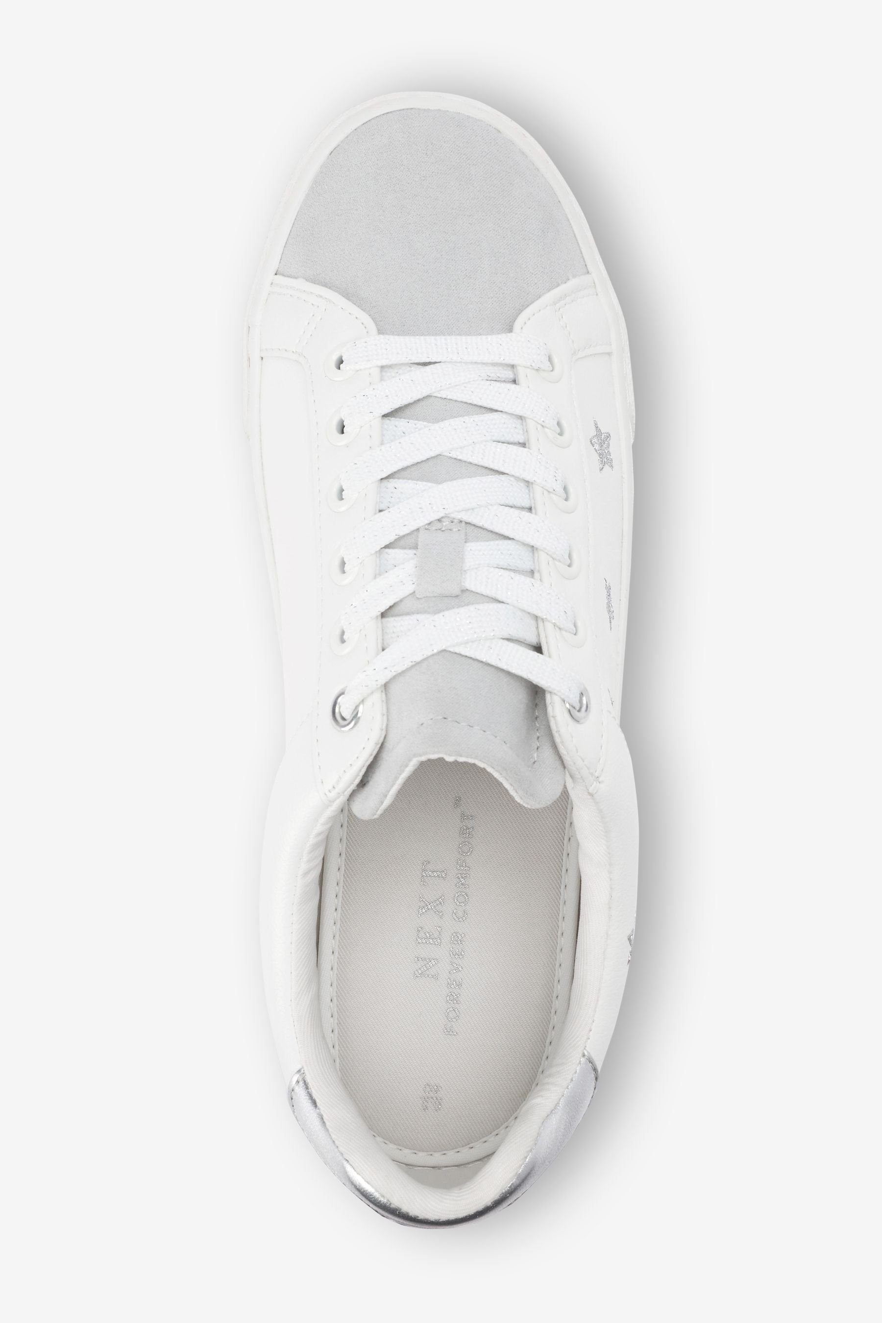 Next Forever Comfort Sternstickerei Sneaker mit White/Silver Sneaker (1-tlg)