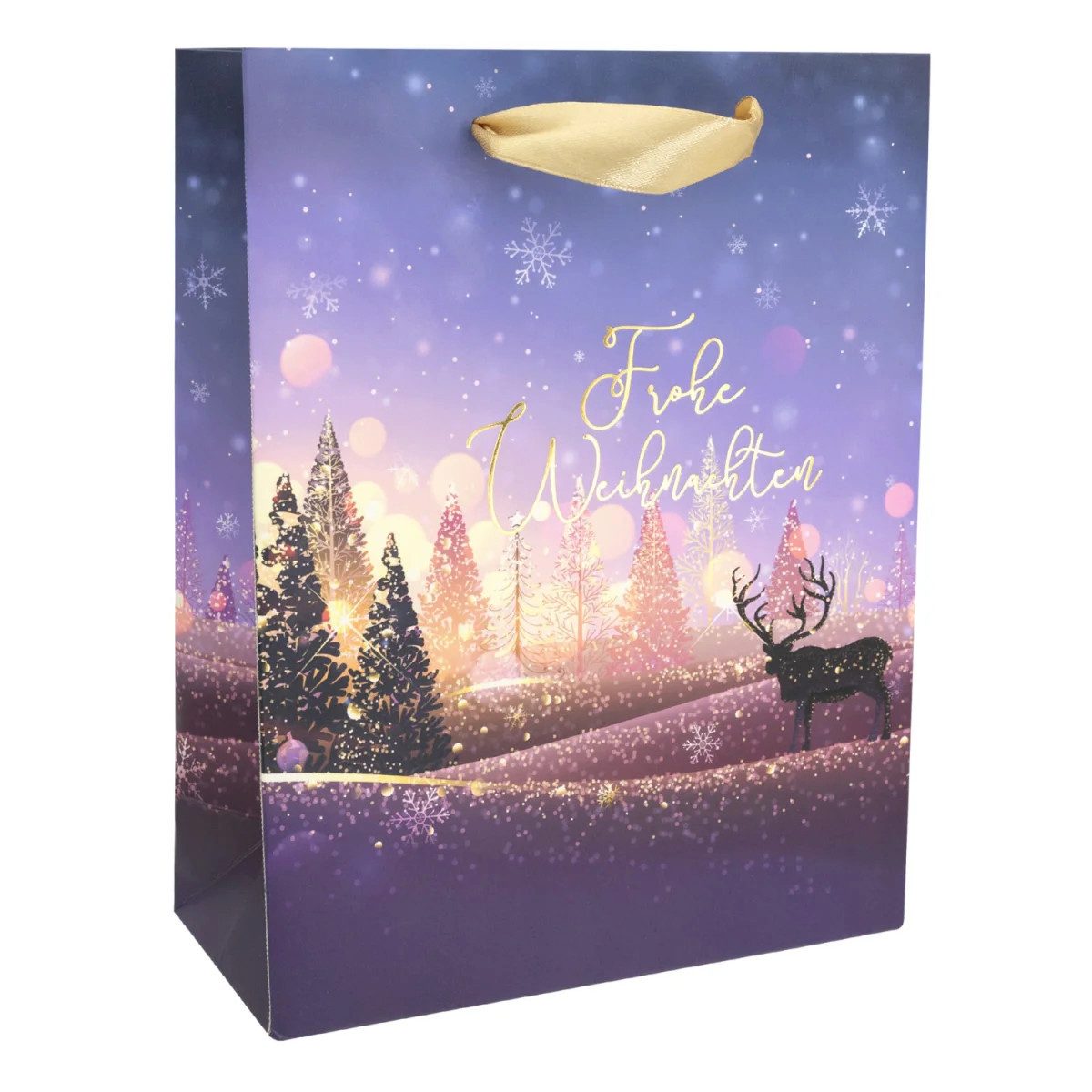 Geschenktüten Geschenktasche Weihnachten Kraftpapier 23x18x8cm Merry Christmas