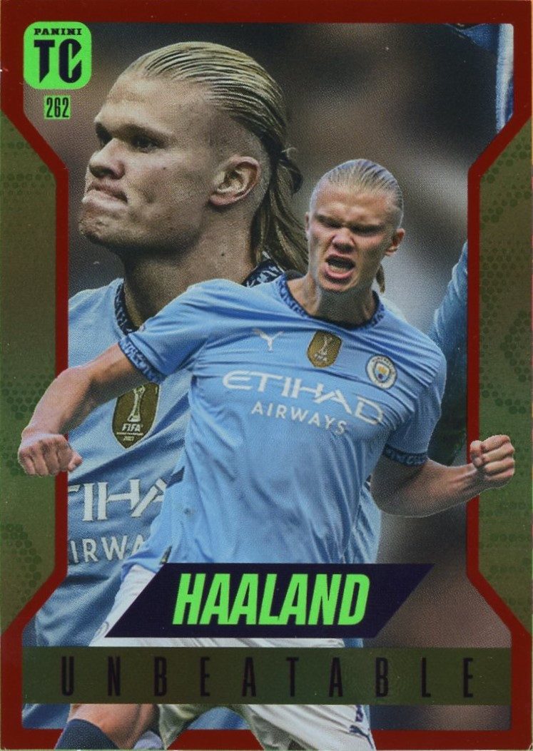 Topps Sammelkarte 262 - Erling Haaland - Unbeatable - Red Hot - 2025