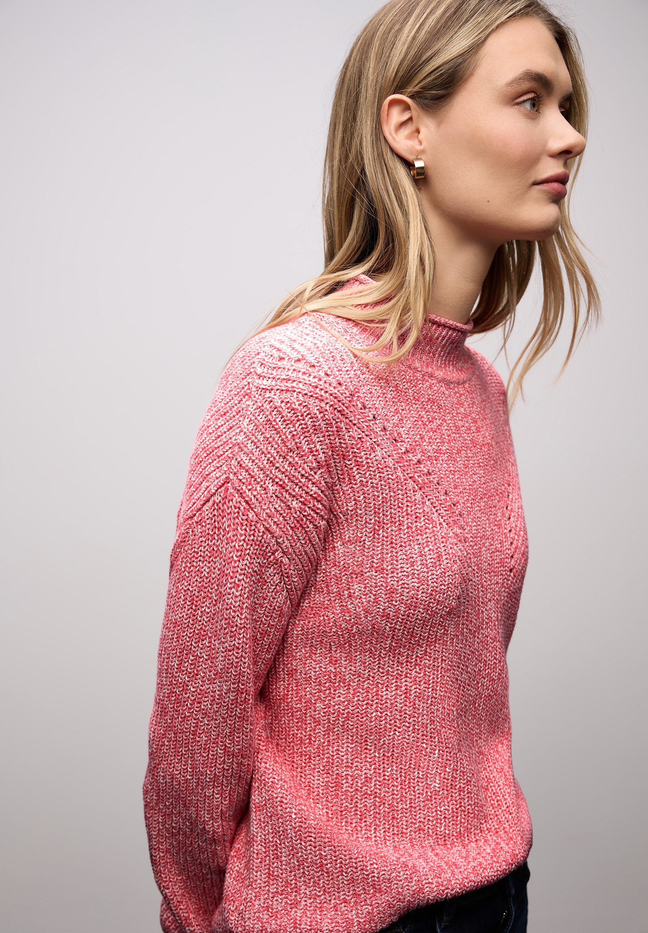 STREET ONE Longpullover mit Strick-Detail