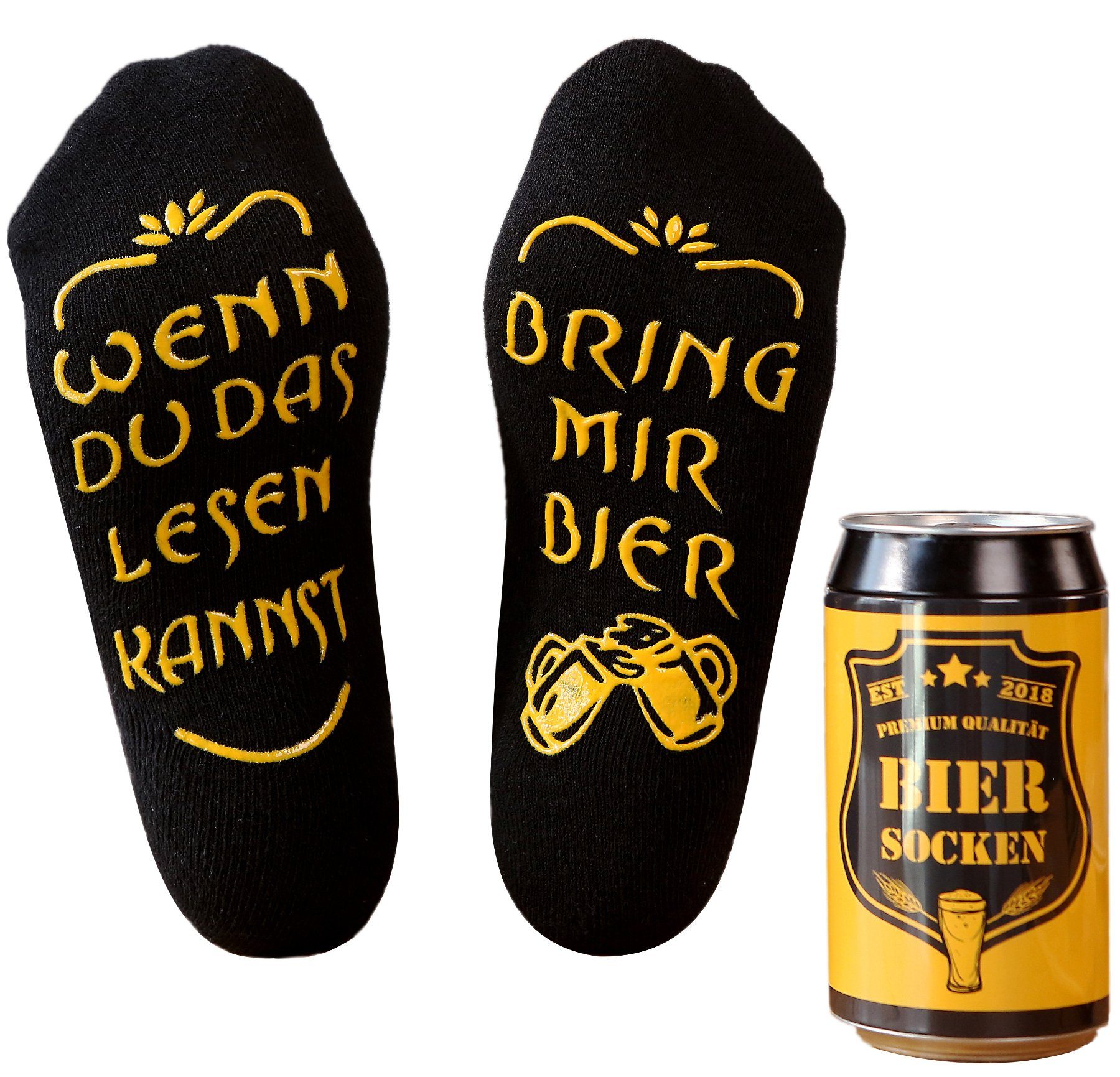 Lucadeau Socken Vatertagsgeschenk für Männer, Socken mit Spruch " bring mir günstig online kaufen