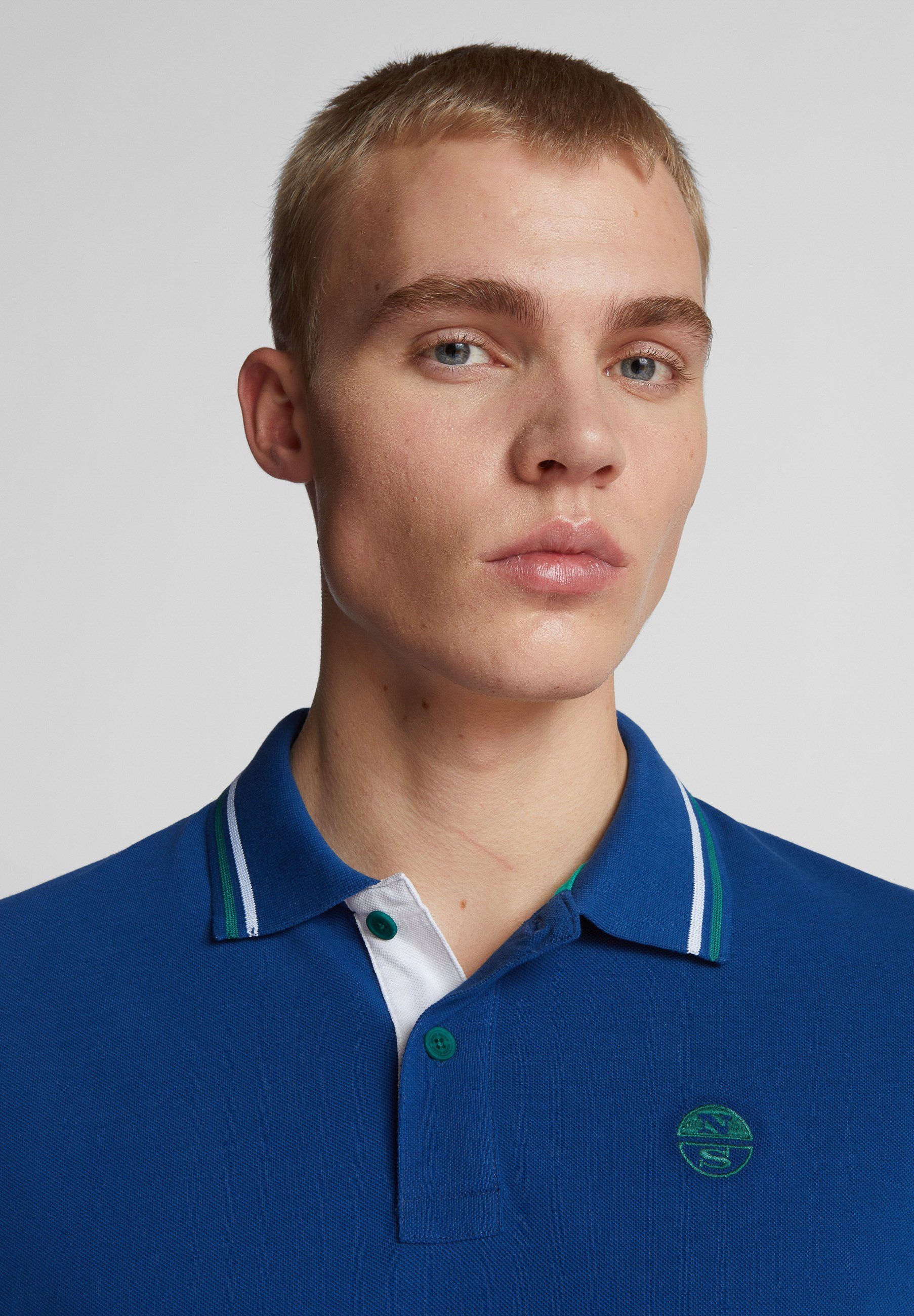 MEERESBLAU Poloshirt North Sails Polo Kontrastbesatz mit