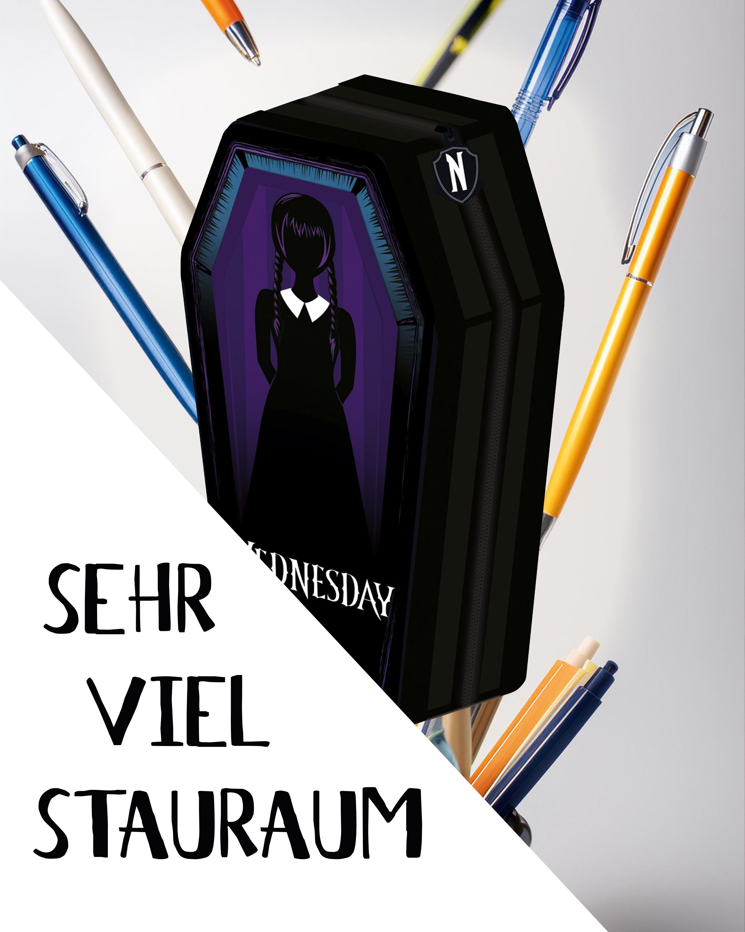 PYRAMID Schreibgeräteetui Wednesday Mäppchen Sarg