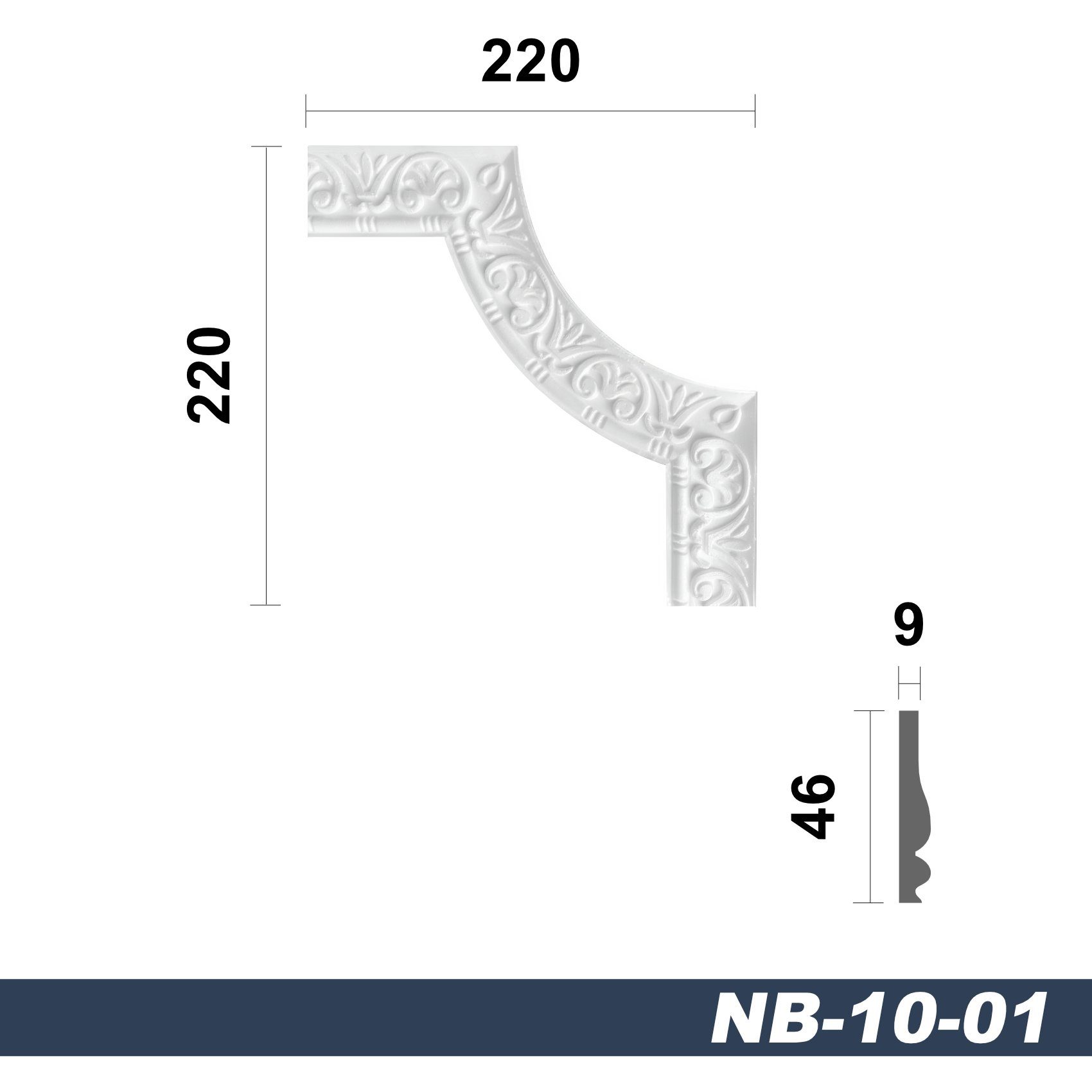 marbet design Zierleiste NB-10-01, 4 Ecksegmente, günstig online kaufen
