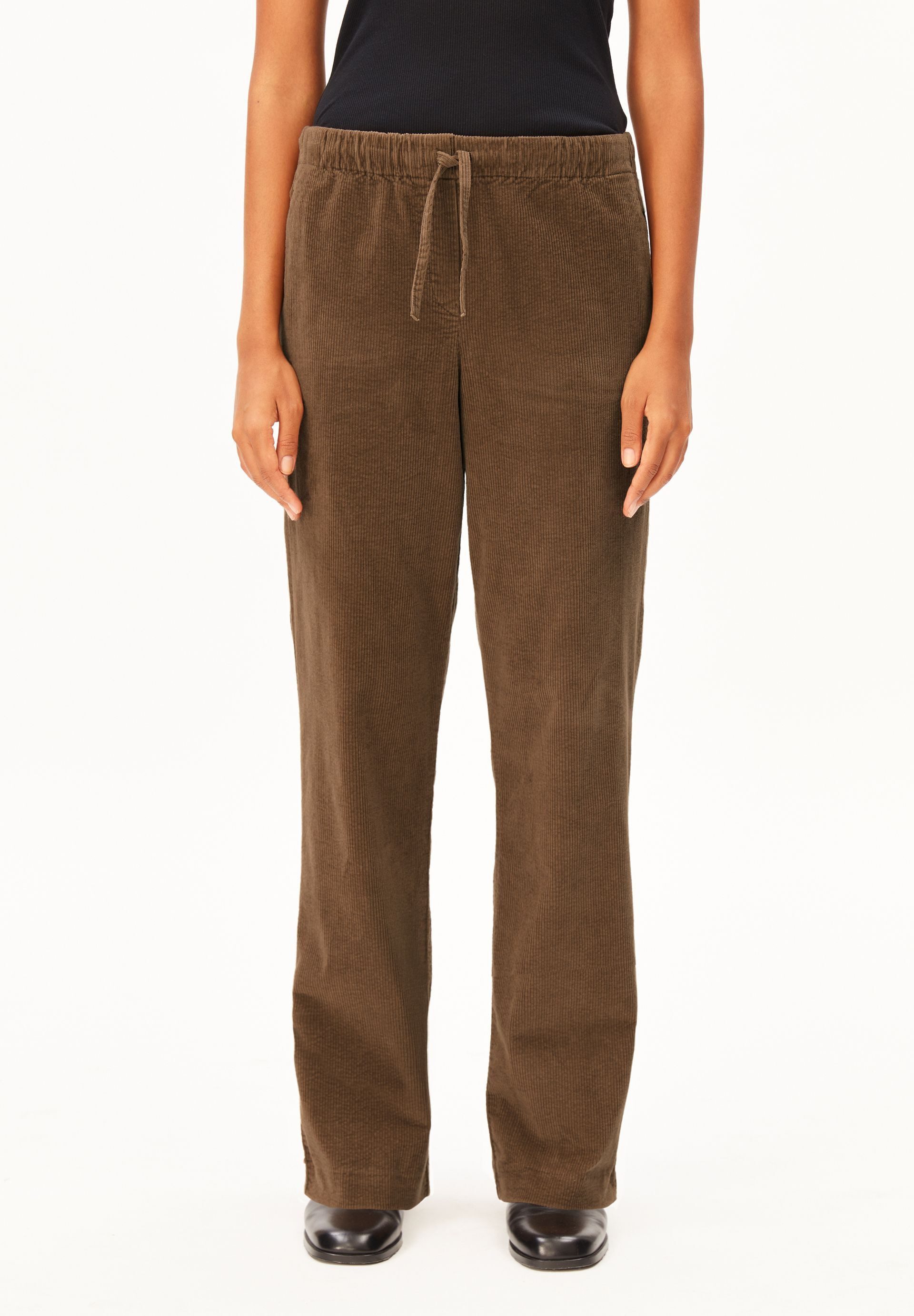 Armedangels Stoffhose JAIMILAA CORDUROY Webhose aus Bio-Baumwoll Mix (High Waist, Relaxed Fit)