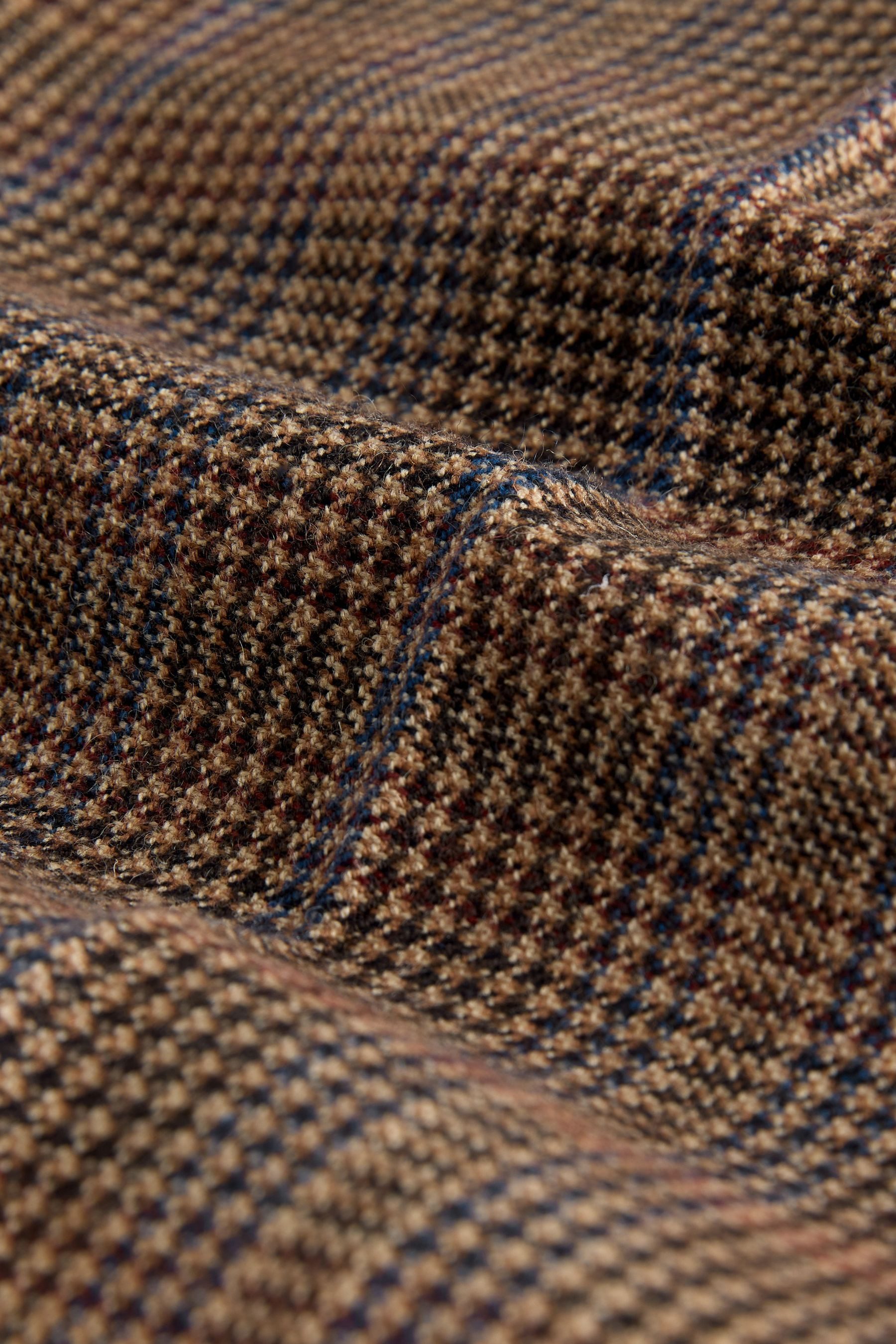 Next Anzughose Slim Fit Anzughose mit Karomuster aus Wollgemisch (1-tlg)