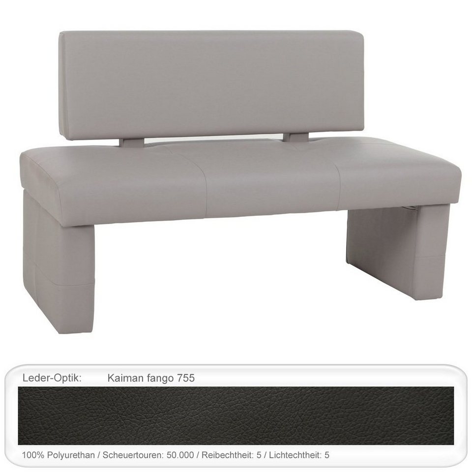 expendio Sitzbank Dorian, fango,Länge:130 cm, Gestellrahmen aus Massivholz  für Langlebigkeit und