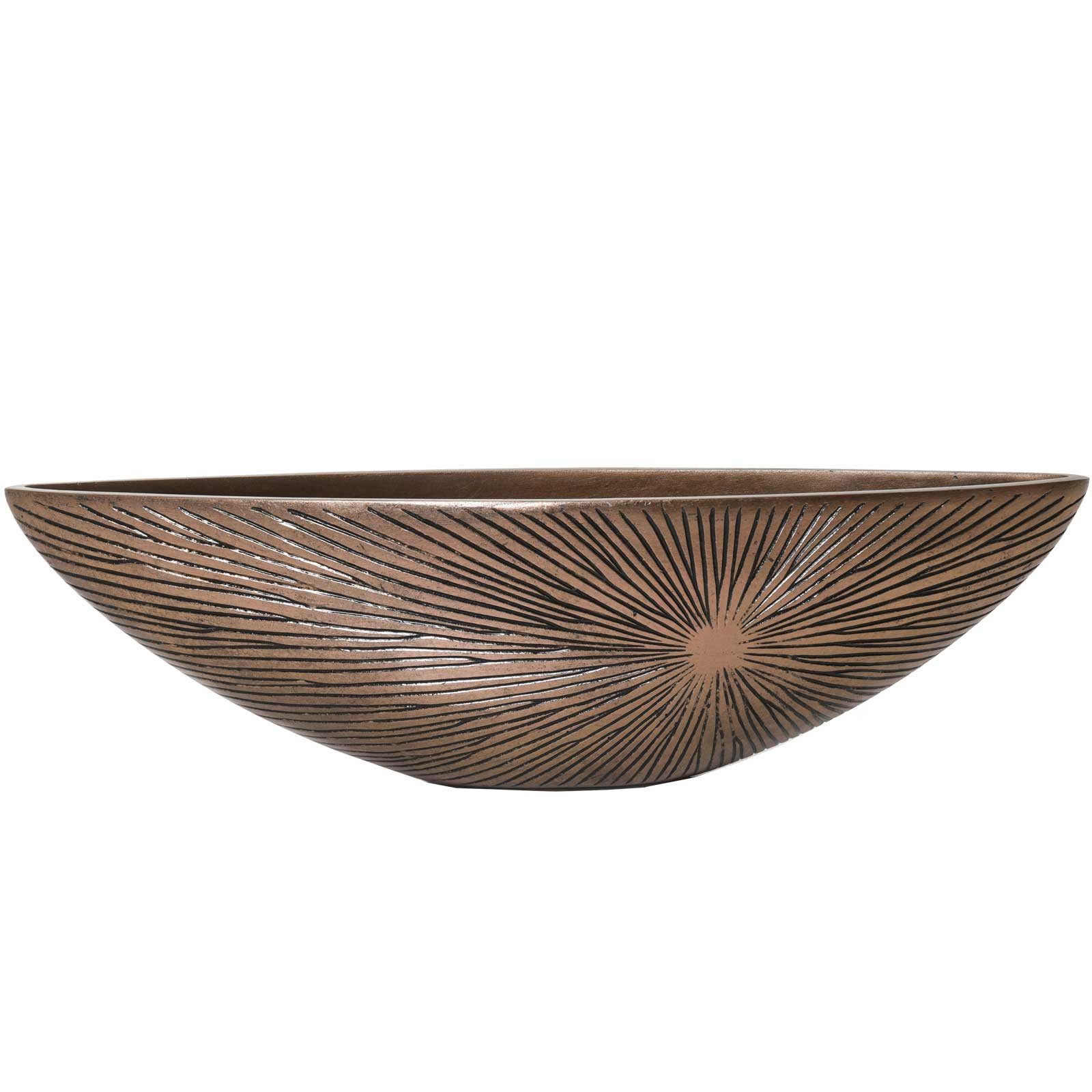 VIVANNO Pflanzschale Fiberglas SCIROCCO Schale - Gold Mit Muster (1 St), 60x17x18 cm