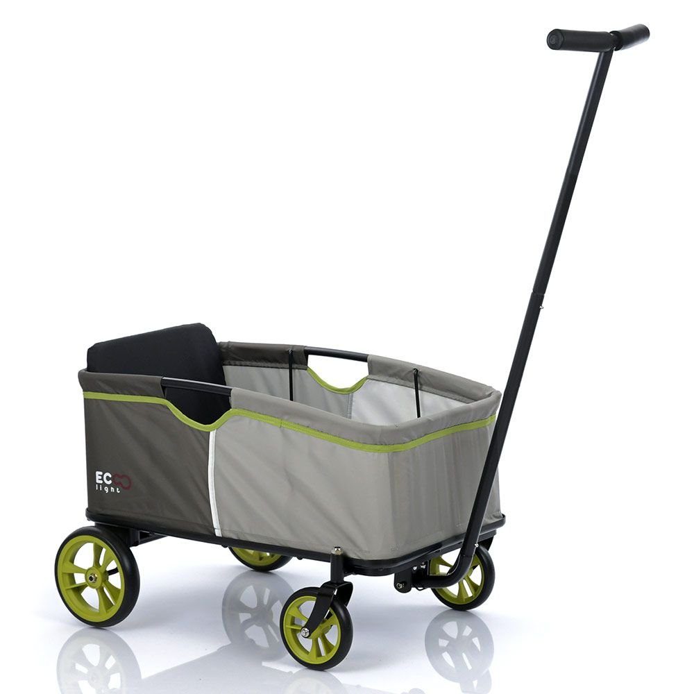 hauck TOYS FOR KIDS Bollerwagen Eco Mobil Light - Forest, Bollerwagen -  faltbarer Handwagen mit Sitz, Klappbollerwagen für 1 Kind, klappbar & bis  50 belastbar