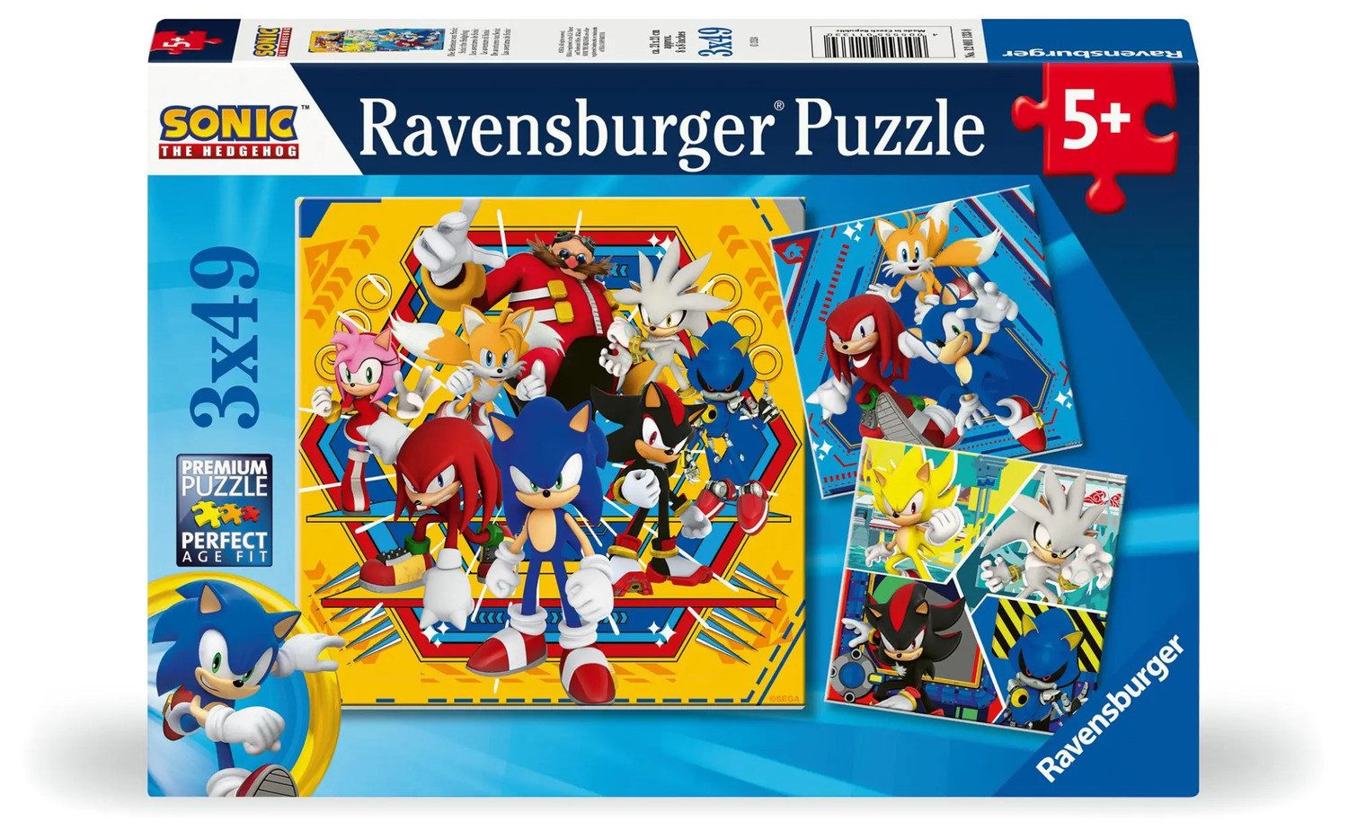 Ravensburger Puzzle Kinderpuzzle 3x49 Teile - Sonic the Hedgehog - Die Aben günstig online kaufen