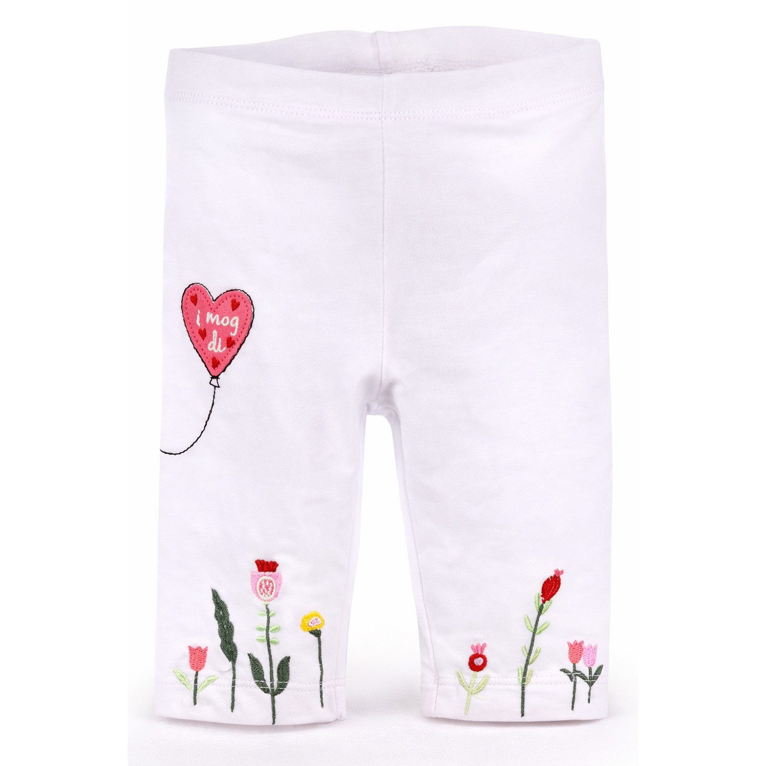 Trachtenlederhose Baby Mädchen Capri Hose Leggings 'Blümchen' 86767