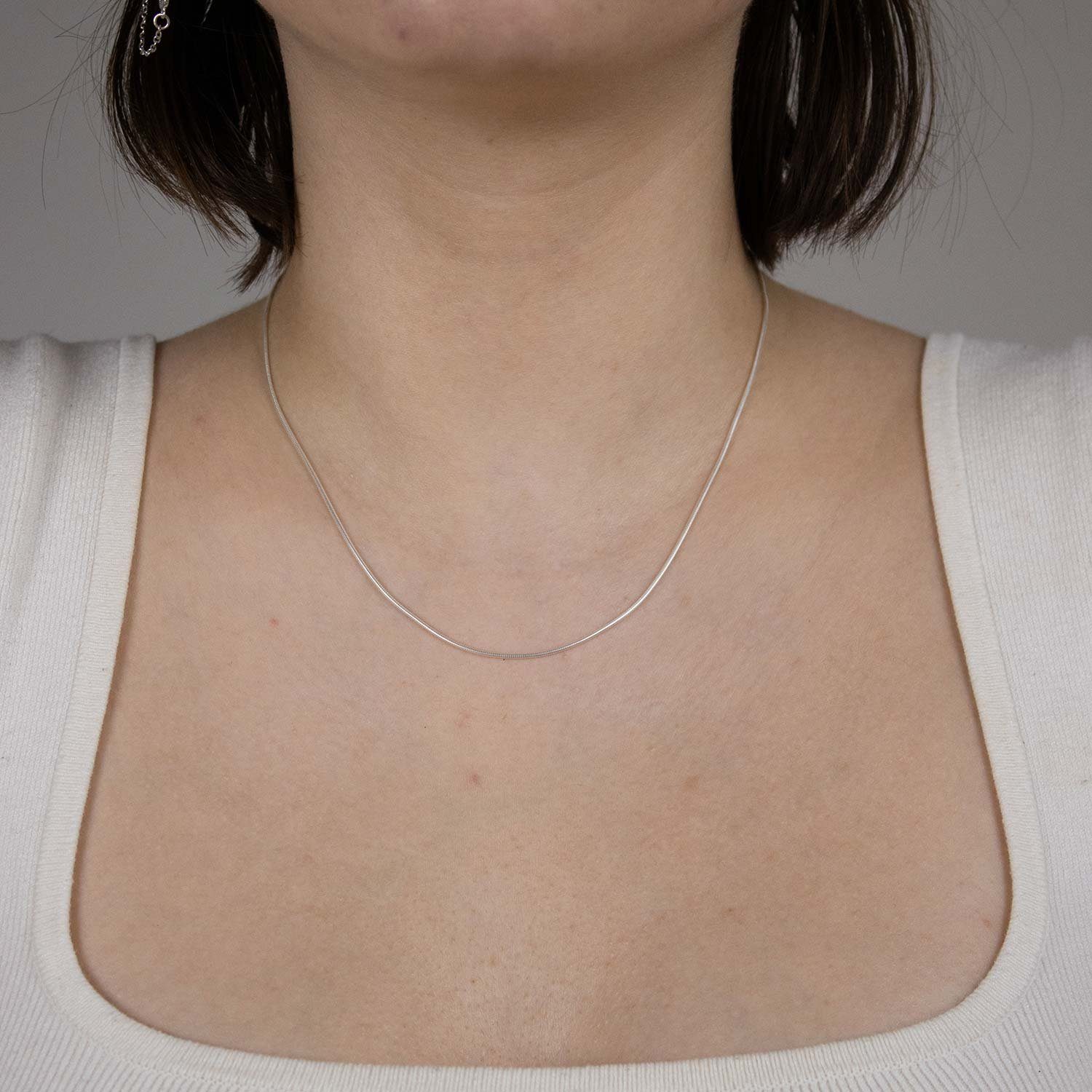 HOPLO Schlangenkette Silberkette Schlangenkette Länge 38cm - Breite 1,1mm - 925 Silber, Made in Germany – Bild 3 von 5