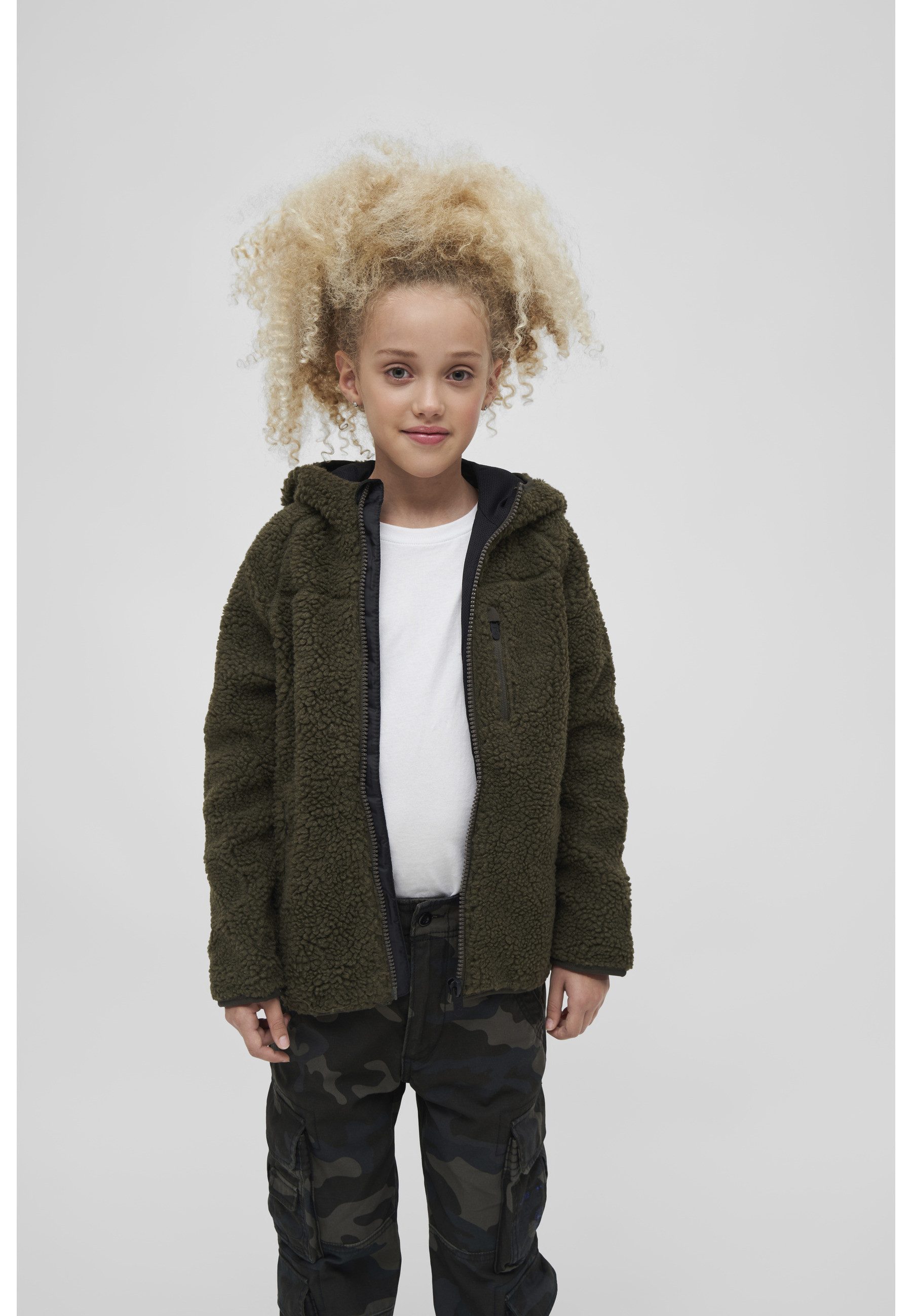 Brandit Allwetterjacke Brandit Damen Kids Teddyfleecejacket Hood (1-St)