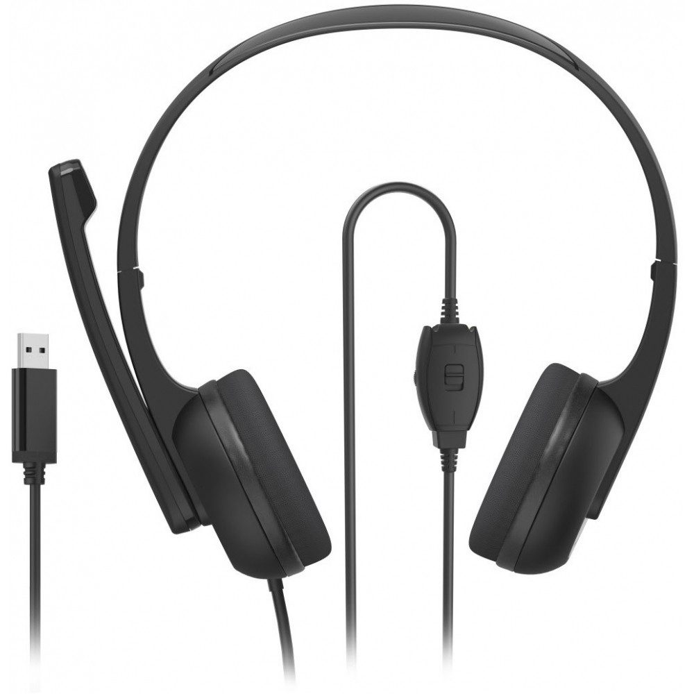 Hama Hama HS-USB250 V2 PC-Headset schwarz/silber - Headset. PC-Headset (Stereo-Kopfhörer, Stereo-Kopfhörer)