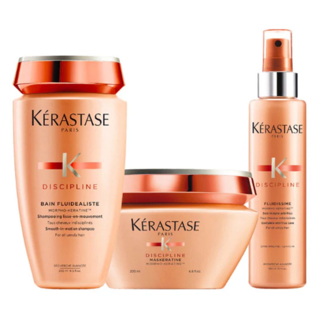Kérastase Haarpflege-Set Kérastase Discipline Set Shampoo Maske Spray Anti Frizz, 3-tlg., reichhaltig