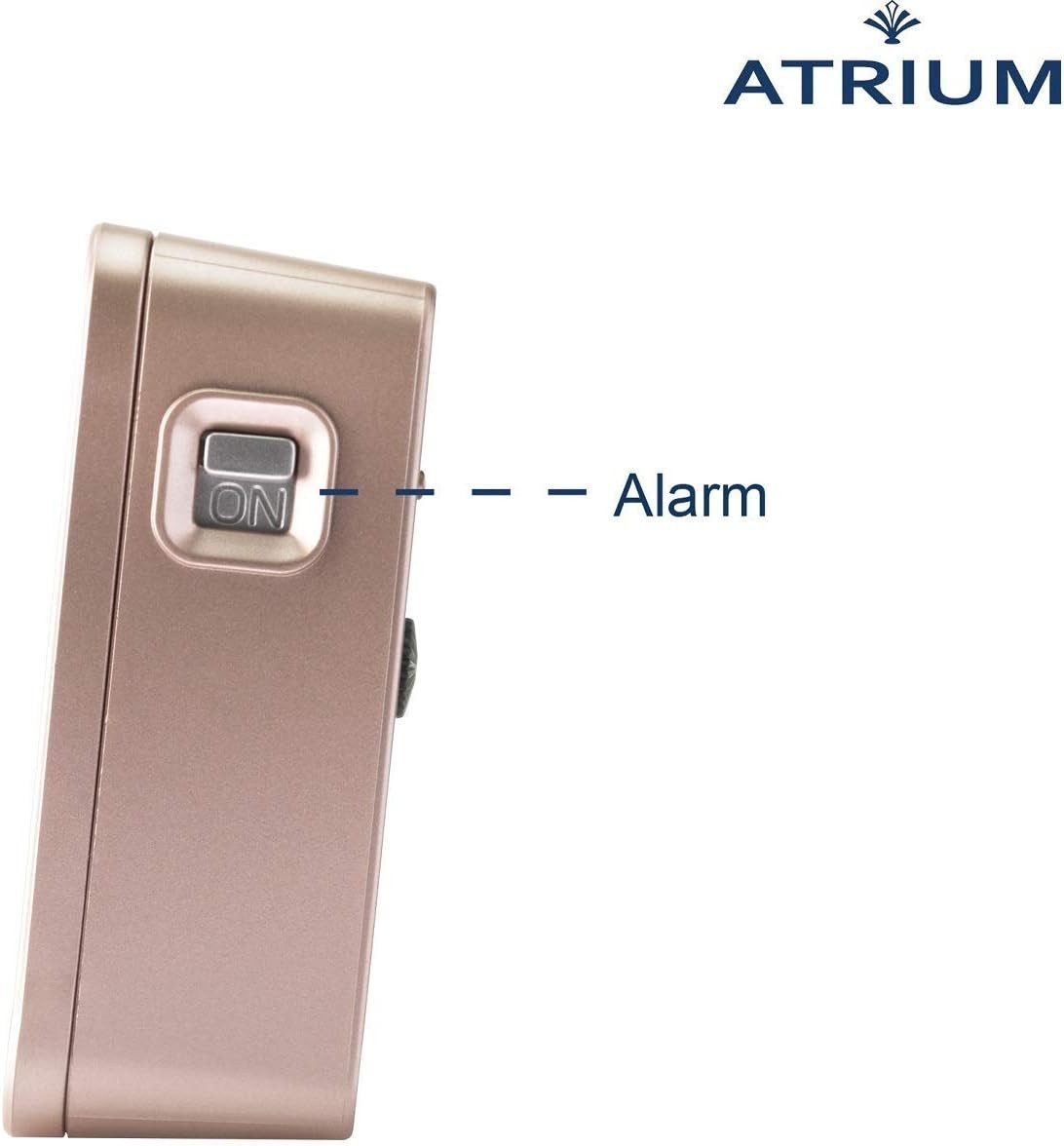 Atrium Funkwecker A660 Analog Quarz ohne Ticken Licht Snooze Leuchtzeiger – Bild 3 von 5