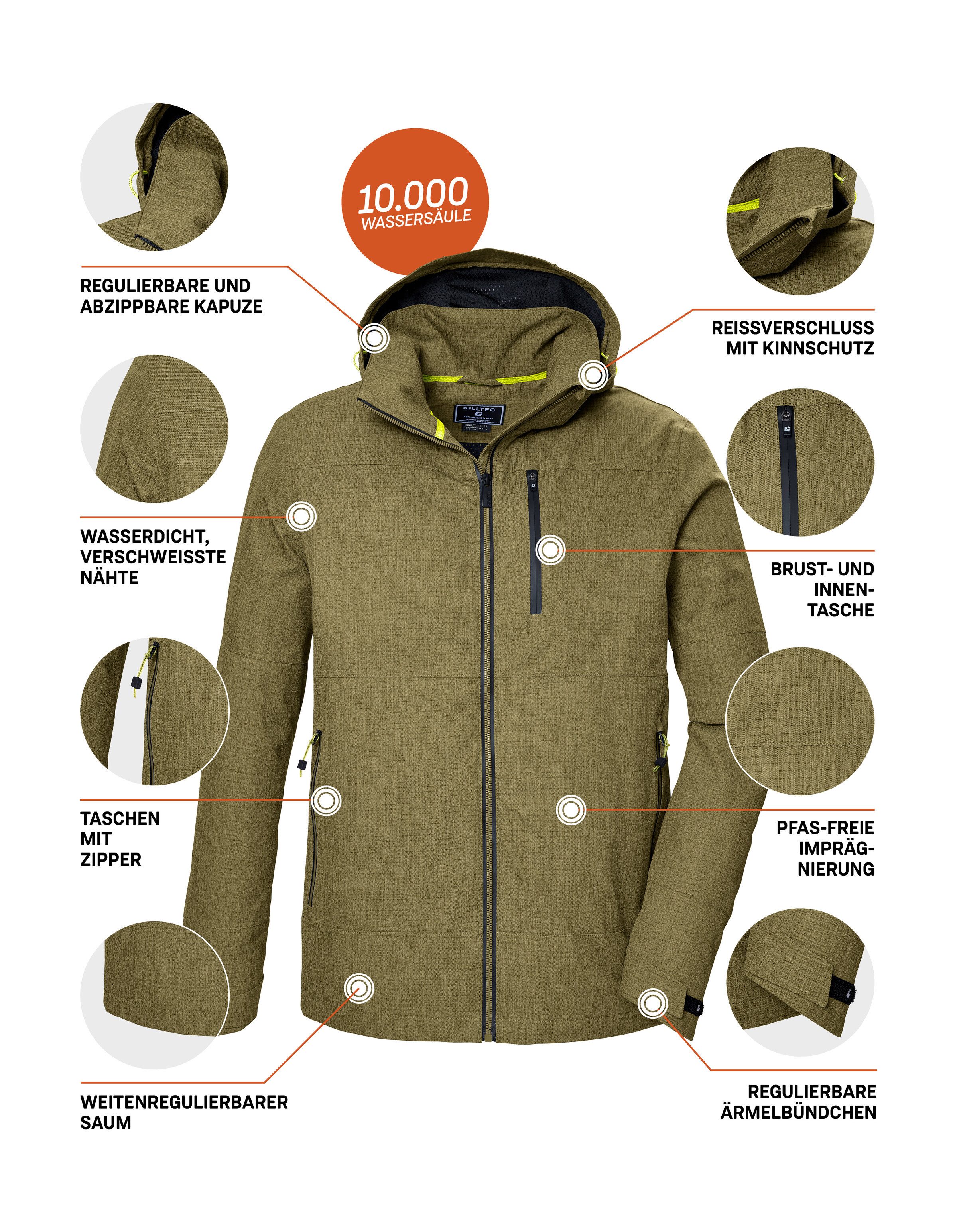 Killtec Outdoorjacke KOS 74 MN JCKT wind- u wasserdicht, atmungsaktiv, PFAS-frei imprägniert