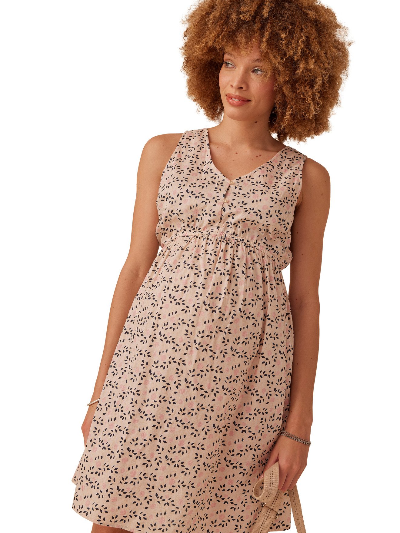 Envie de Fraise Umstandskleid Kleid für Schwangerschaft & Stillzeit mit Glanz-Blumen