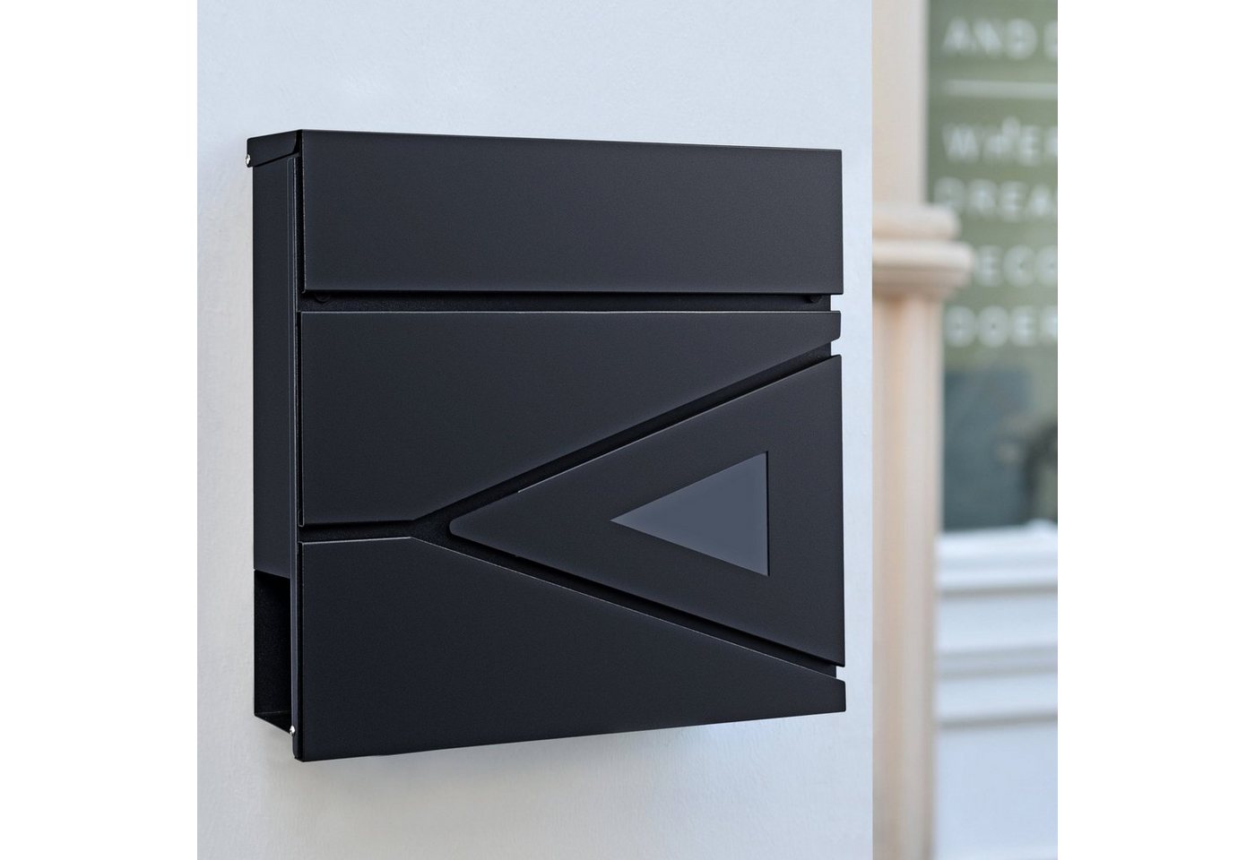 Thumbnail - en.casa Wandbriefkasten, »Schönburg« Postkasten Zeitungsfach Sichtfenster Anthrazit
